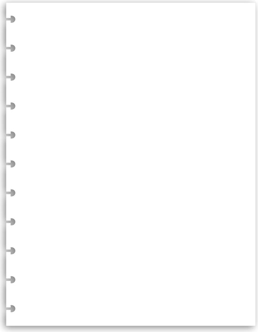 Eleven Discs Discbound Paper, Letter Size Blank Sheets - Premium 120gsm Heavyweight Notebook &