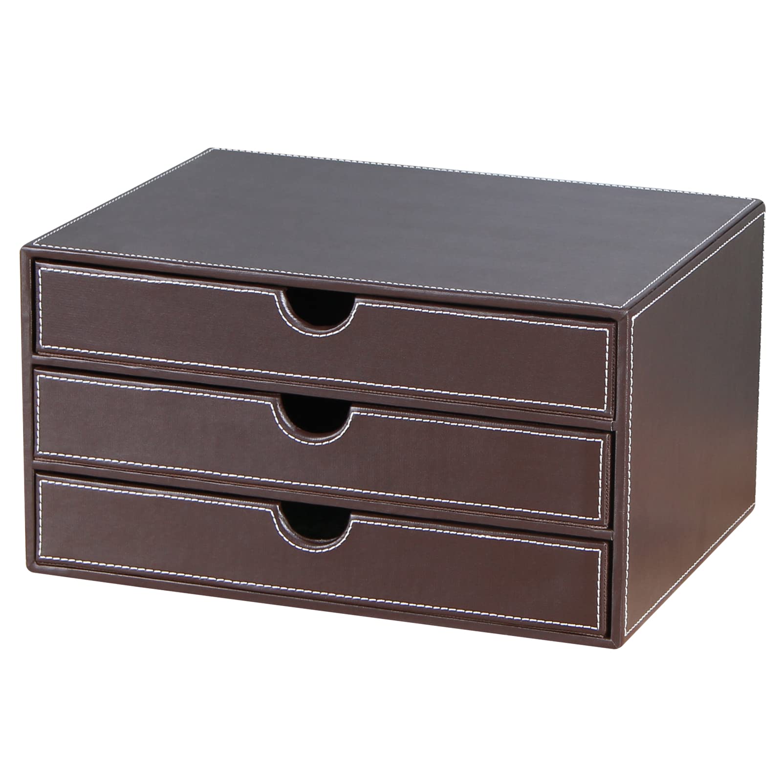 RHCSZ Stackable 3-Drawer Desk Organizer, Executive Office Supplies Desktop Filing A4 File