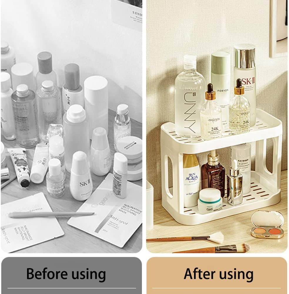 kaileyouxiangongsi 2PCS Kitchen Spice Rack or Bathroom Countertop Organizer, 2-Tier Desk