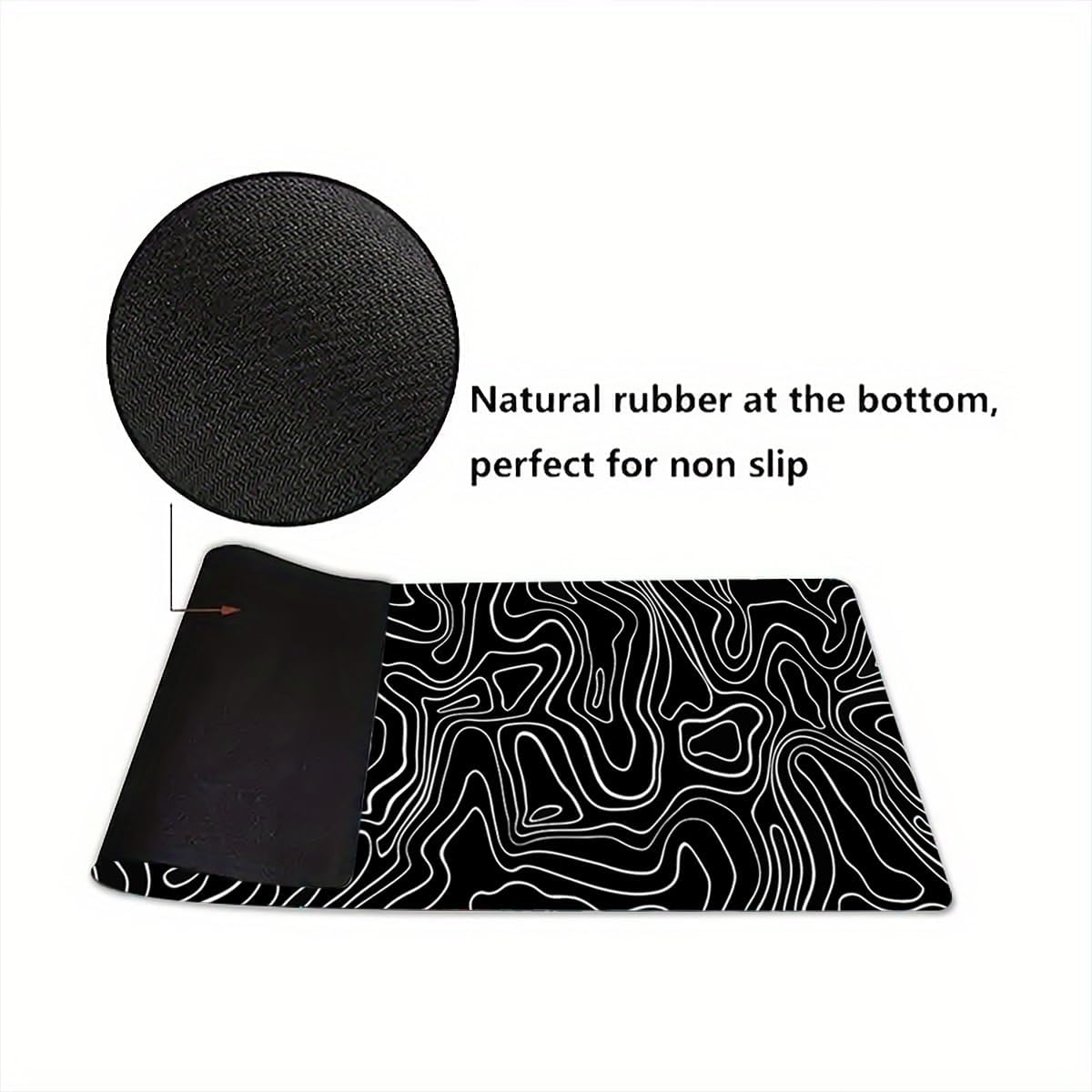 Rcege Large Gaming Mouse Pad Extended Desk Mat with Non Slip Stitched Edge