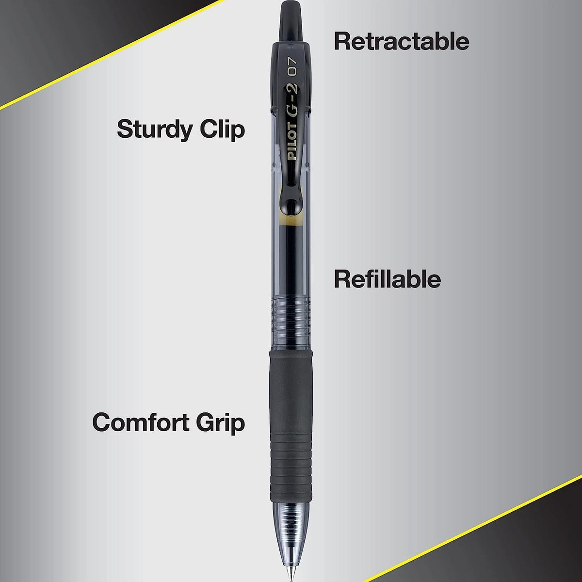 Advantage Gifts G2 Retractable Premium Gel Ink Roller Ball Pens Ultra Fine Point (.38mm)
