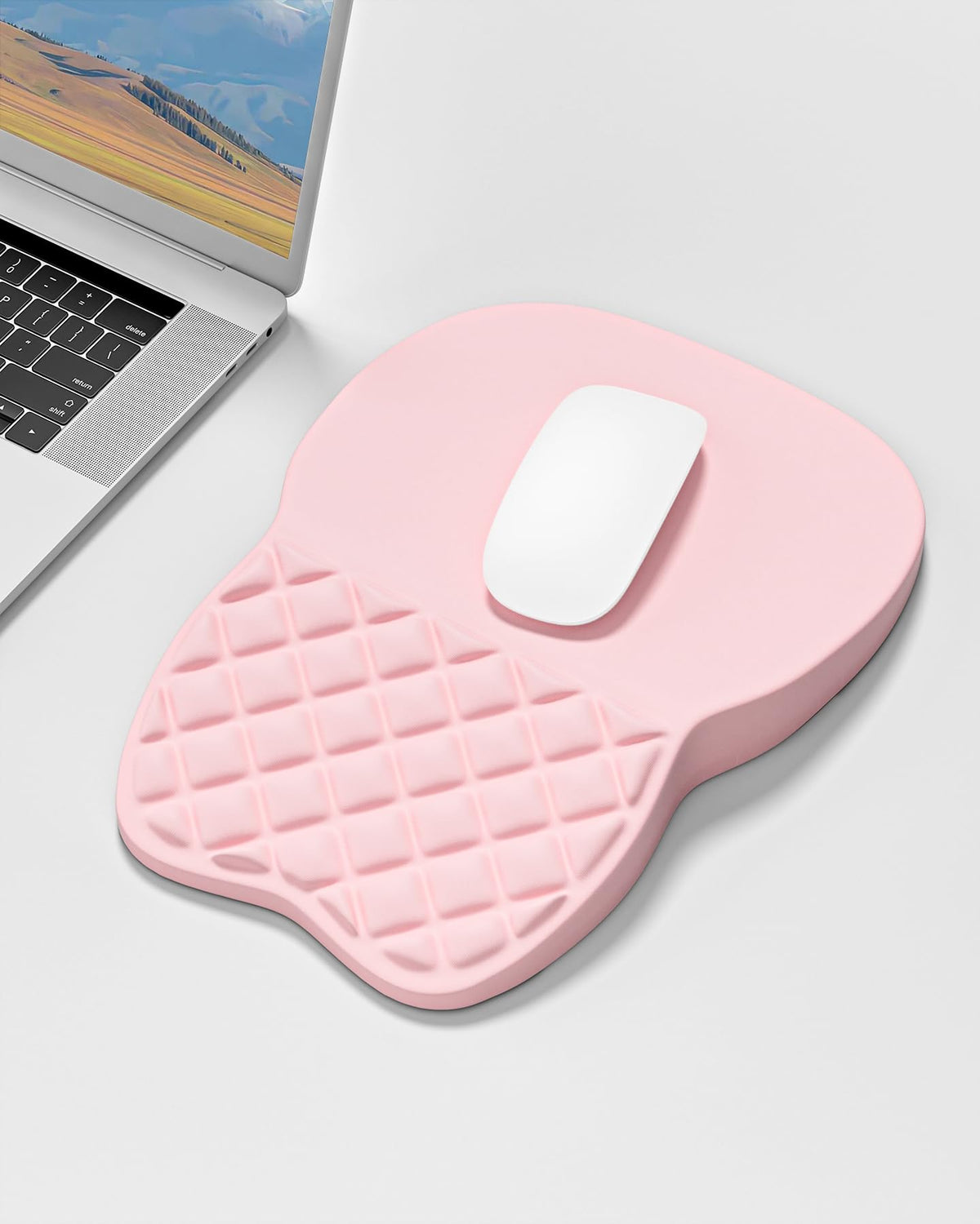 Auhoahsil Ergonomic Mouse Pad with Wrist Rest, Comfortable Slope Computer Mouse Mat with Wrist