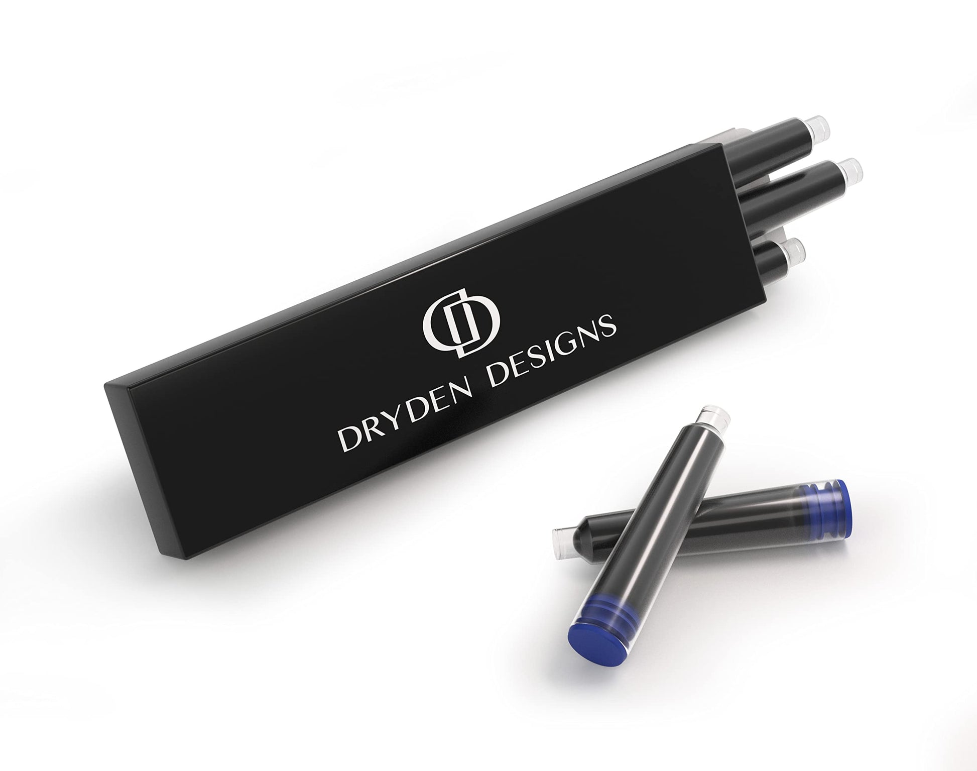 Dryden Designs Fountain Pen. Medium Nib Premium Box | 6 Ink Cartridges Included (Luscious Pink)