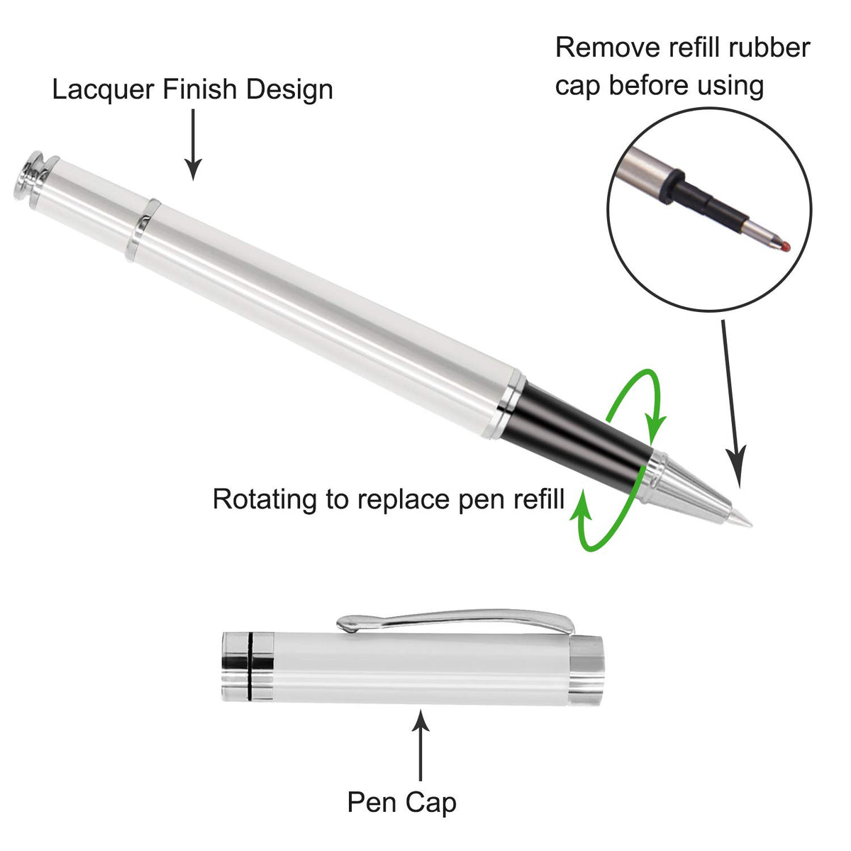 Aolun Personalized Pens,Custom Engraved Pen with Your Name Or Message,Refillable Medium