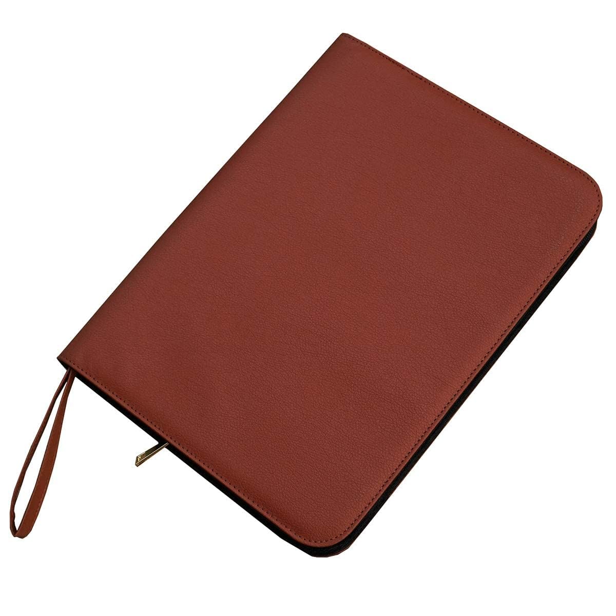 Lanxivi Large Capacity Fountain Pen Case PU Leather Coffee Color 48 Slots pen pouch bag