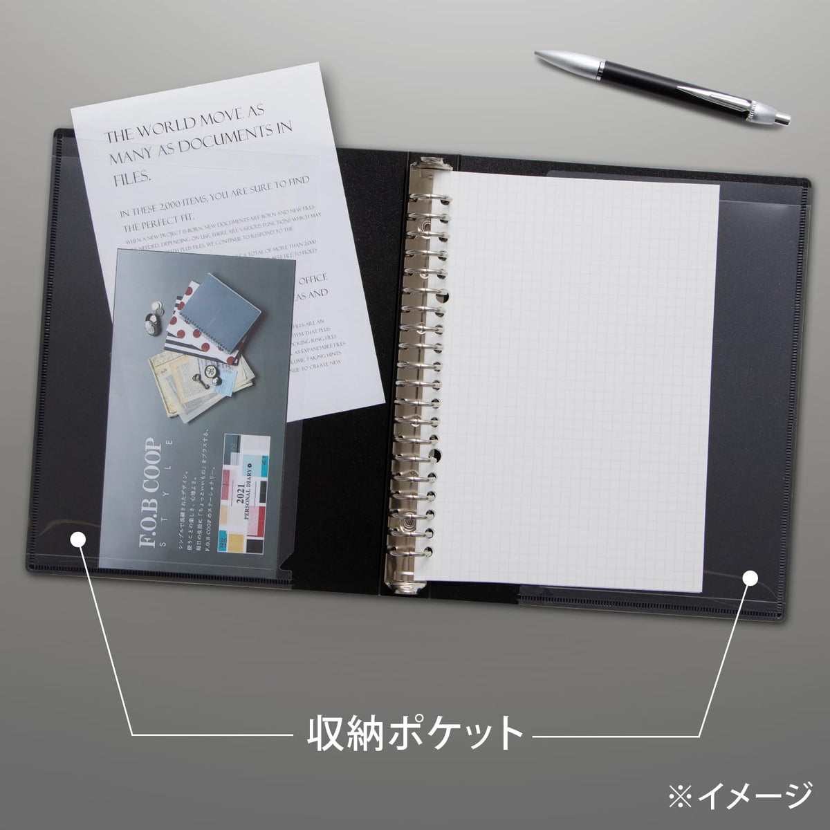 Far East binder FOB COOP black A5 20 hole LN42K