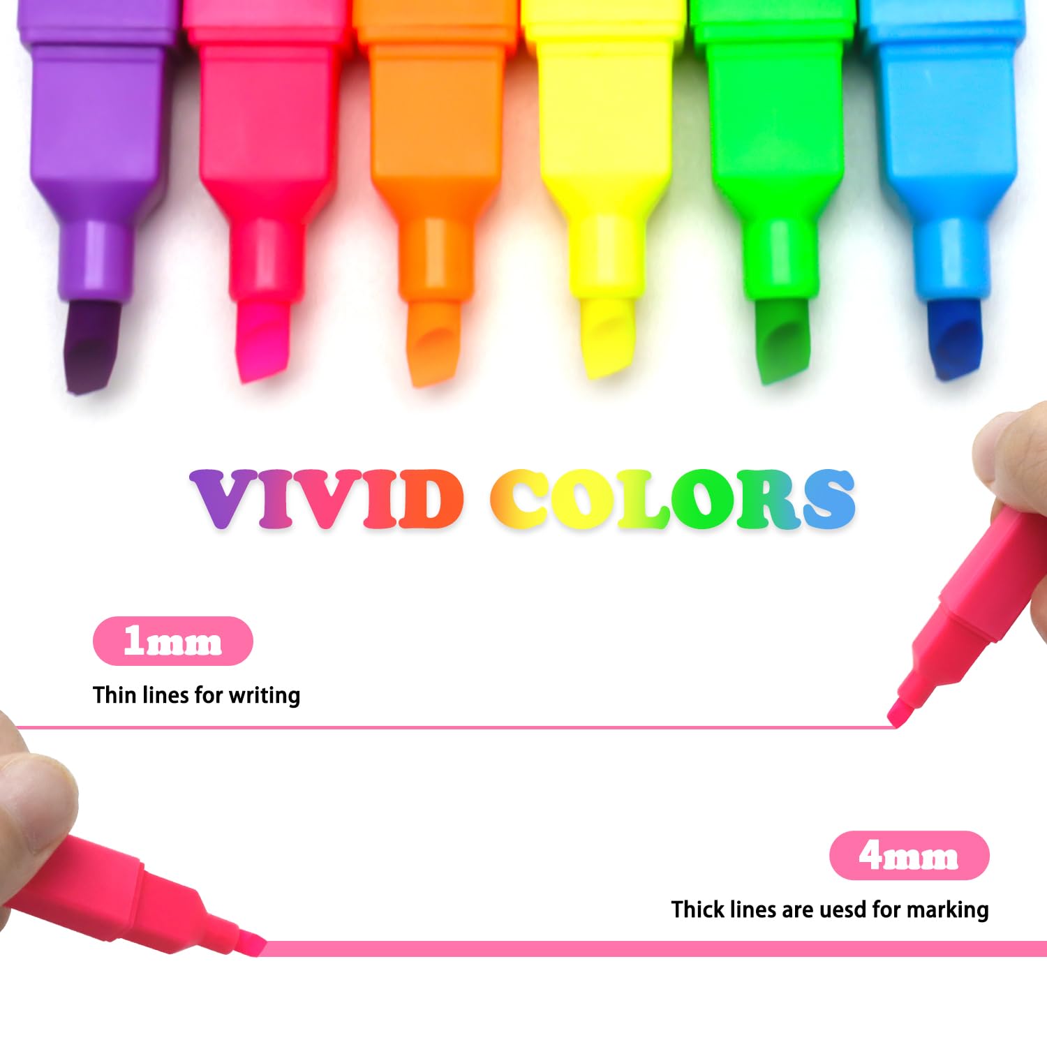 Piochoo Highlighters Assorted Color Fluorescent,30Pcs Highlighters Bulk