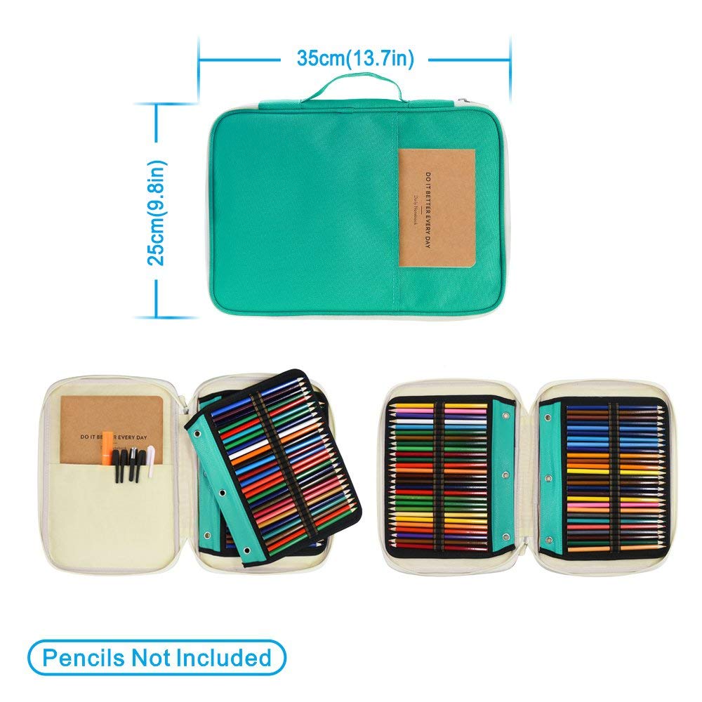 YOUSHARES 200 + 16 Slots Pencil Case & Extra Pencil Layer Holder - Bundle for Prismacolor