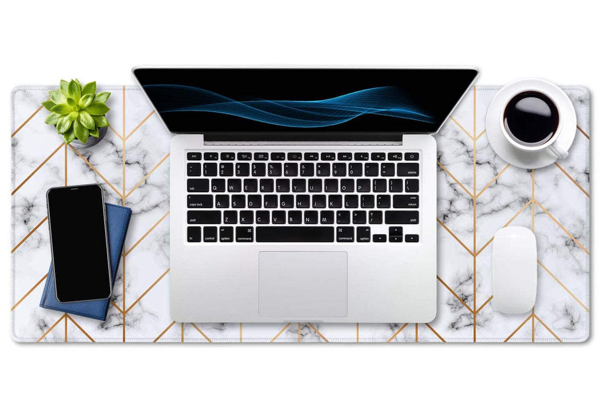 SSOIU Desk Mat,Large Mouse Pad 35.5" x 15.7" XXL Extended Gaming Mouse Pad Mat with Non-Slip Base