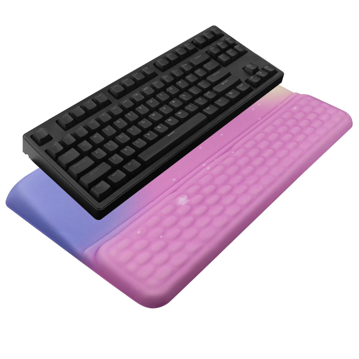 Computer Keyboard Stand with Wrist Rest, Ergonomic Tilted Keyboard Holder - Keyboard Riser with