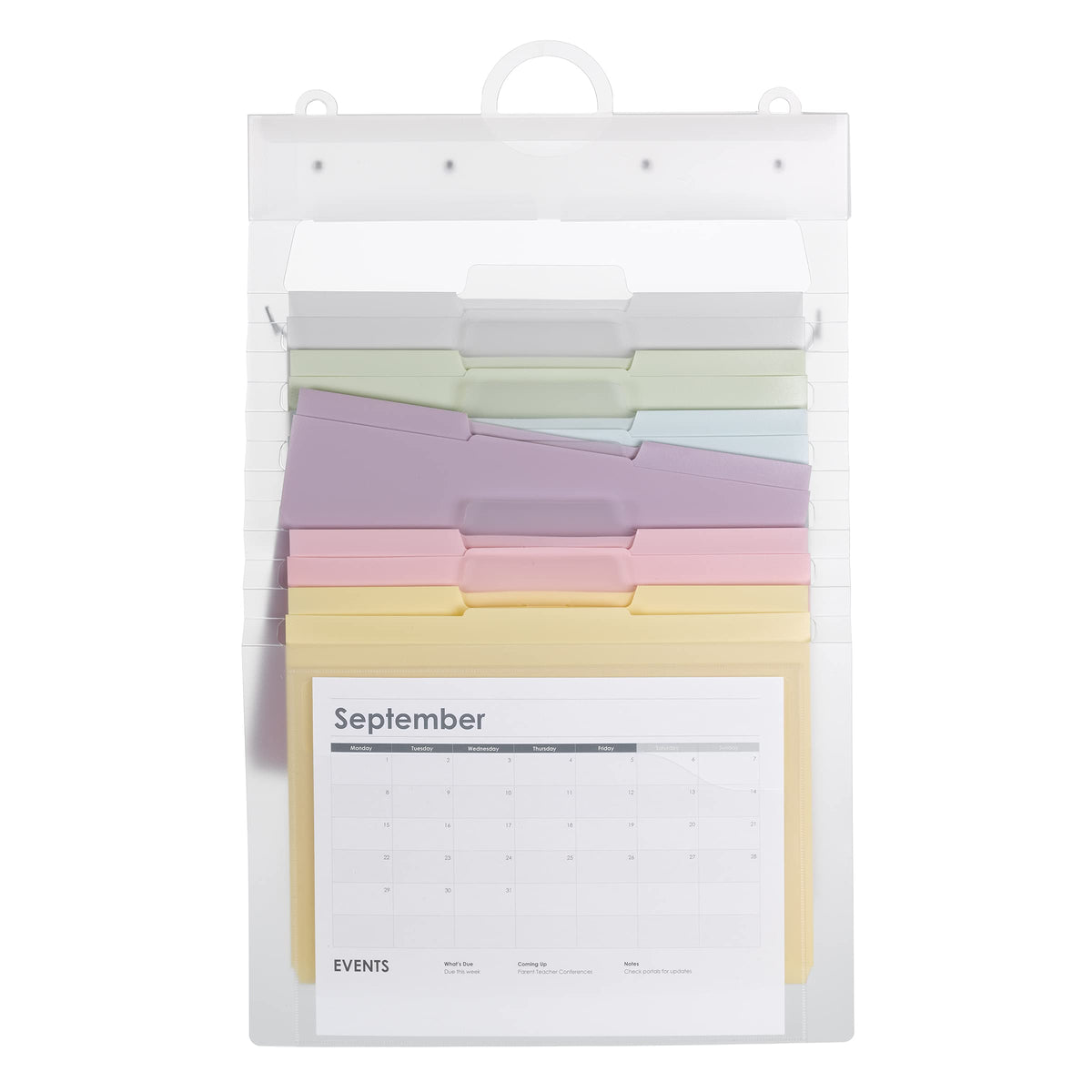 SMEAD Cascading Wall Organizer Gen 2, 6 Pockets, Letter Size, Pastel (92064)
