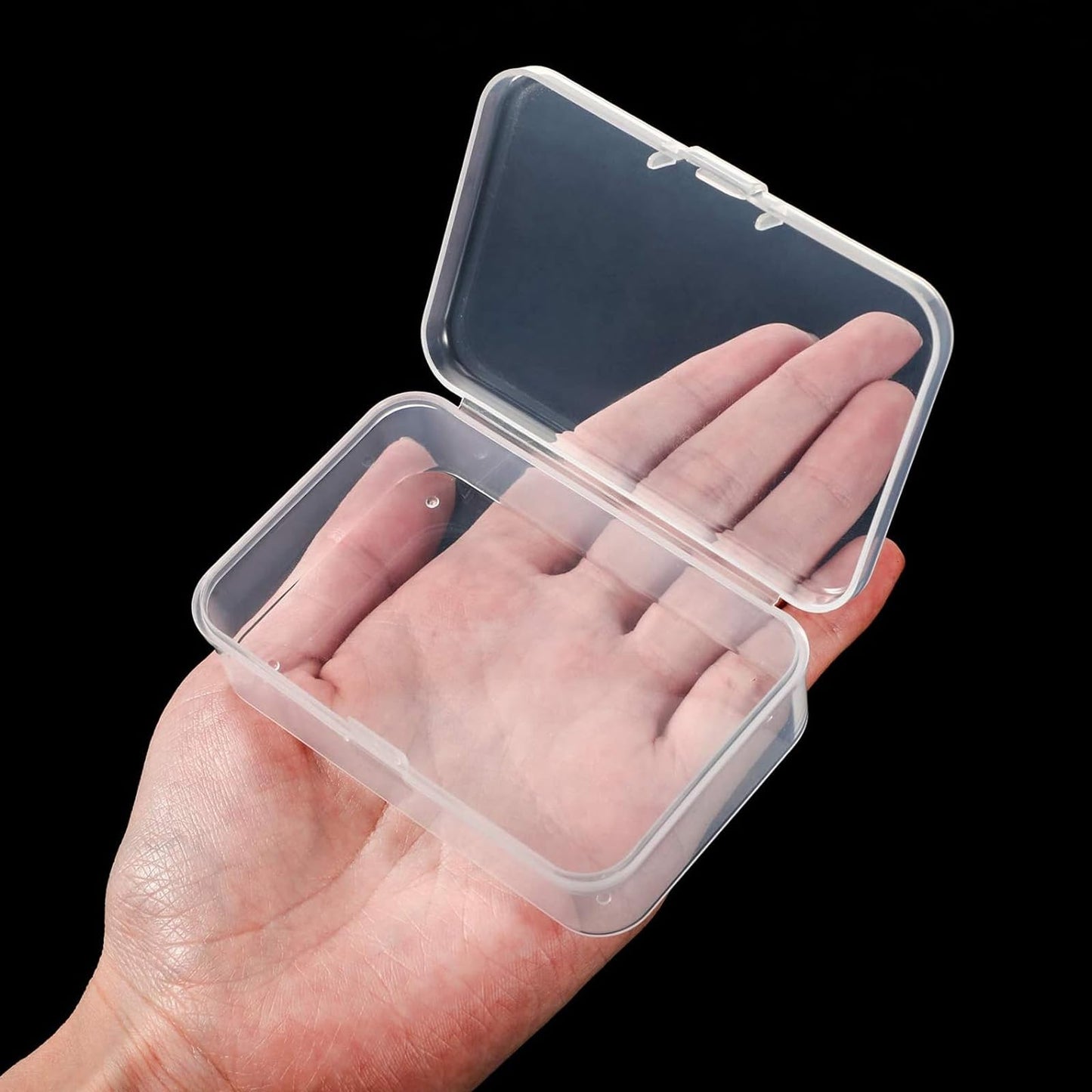 Jetec 30 Pieces Small Clear Plastic Storage Box, 3.3 x 2.1 x 1 Inch