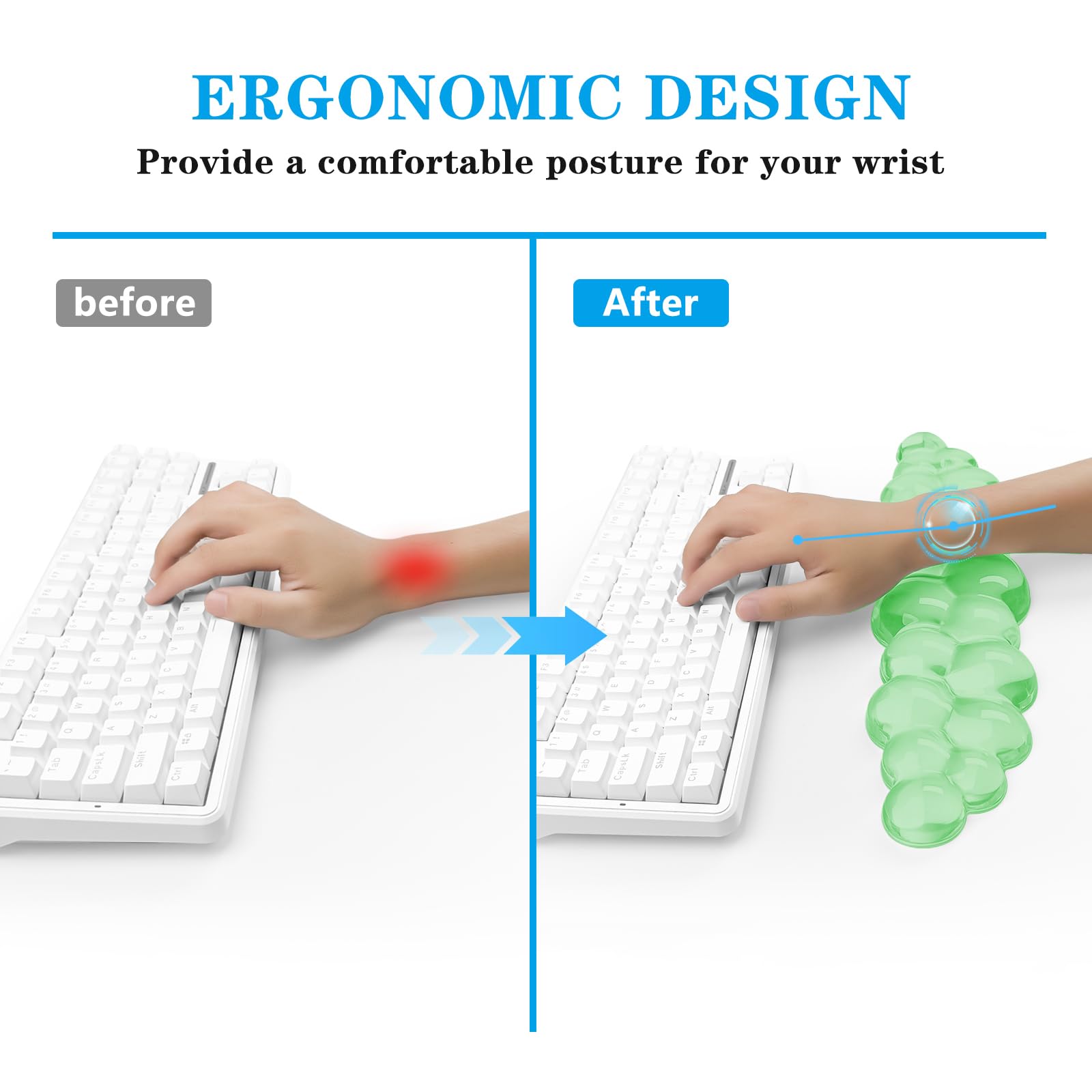 Gel Cloud Keyboard Wrist Rest, Cute Wrist Support and Arm Support Keyboard Rest for Keyboard Typing