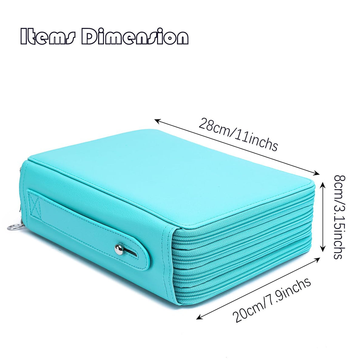YOUNGCOL 200 Slots Colored Pencil Case - Deluxe PU Leather Pencil Organizer Holder With Zipper