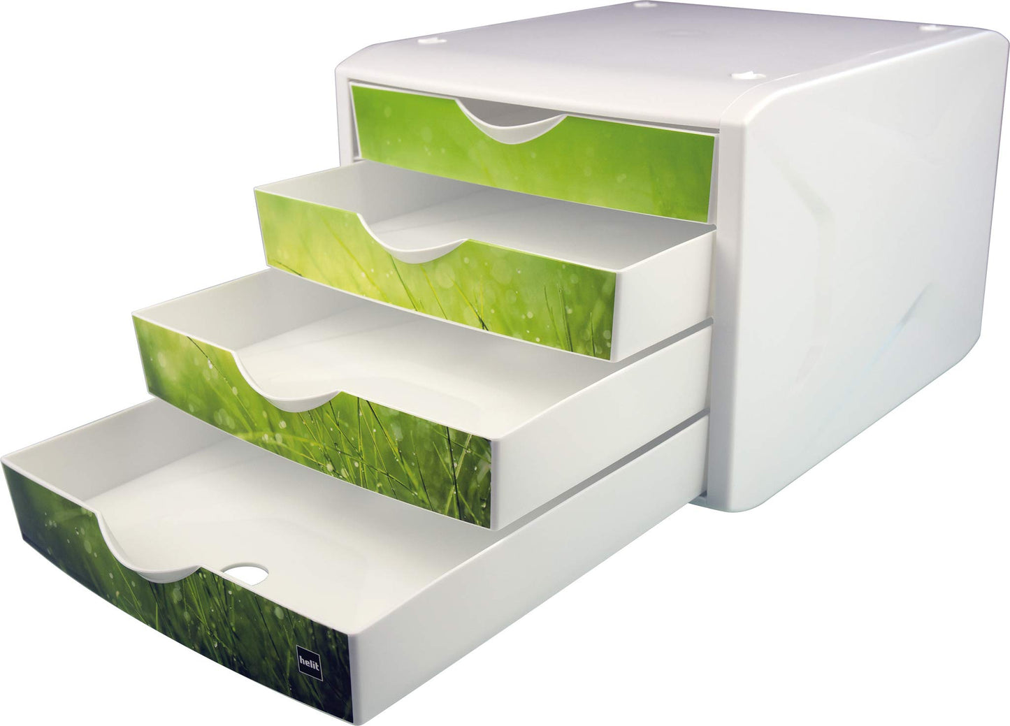 Helit, the “Chameleon” drawer box white/green