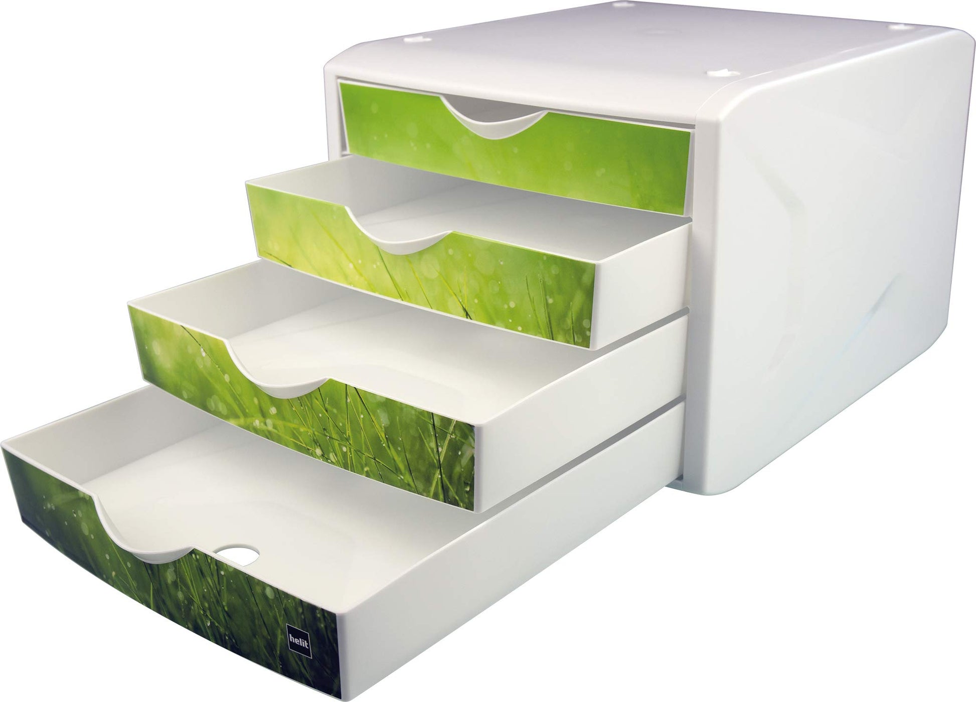 Helit, the “Chameleon” drawer box white/green