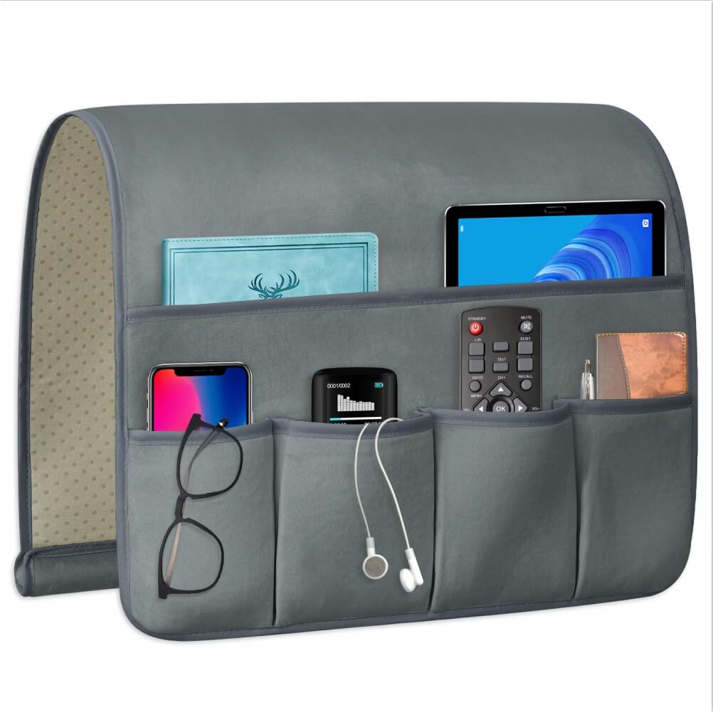 Remote Control Holder for Armchair Caddy, Remote Holder with 5 Pockets
