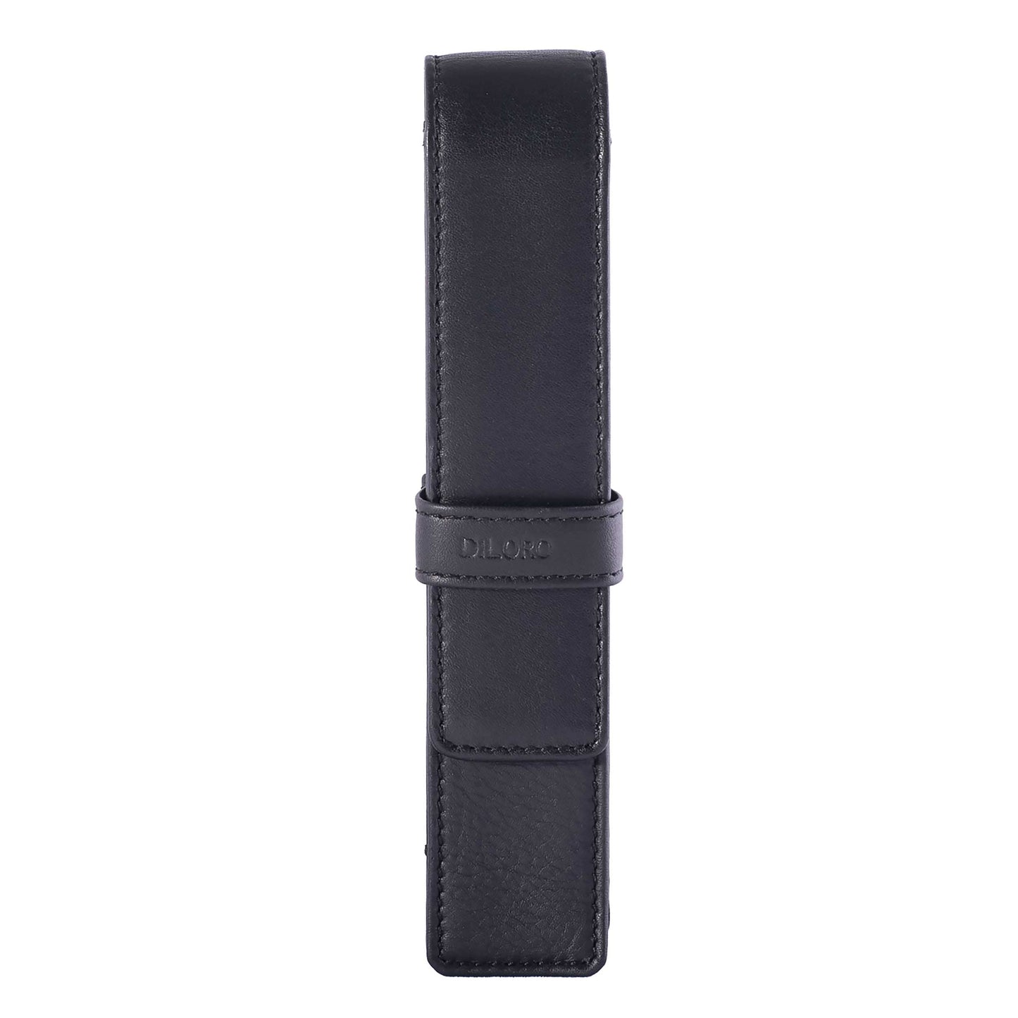 DiLoro Leather Single Pen Case Pencil Pouch Holder for One Fountain Ballpoint Rollerball Pen and