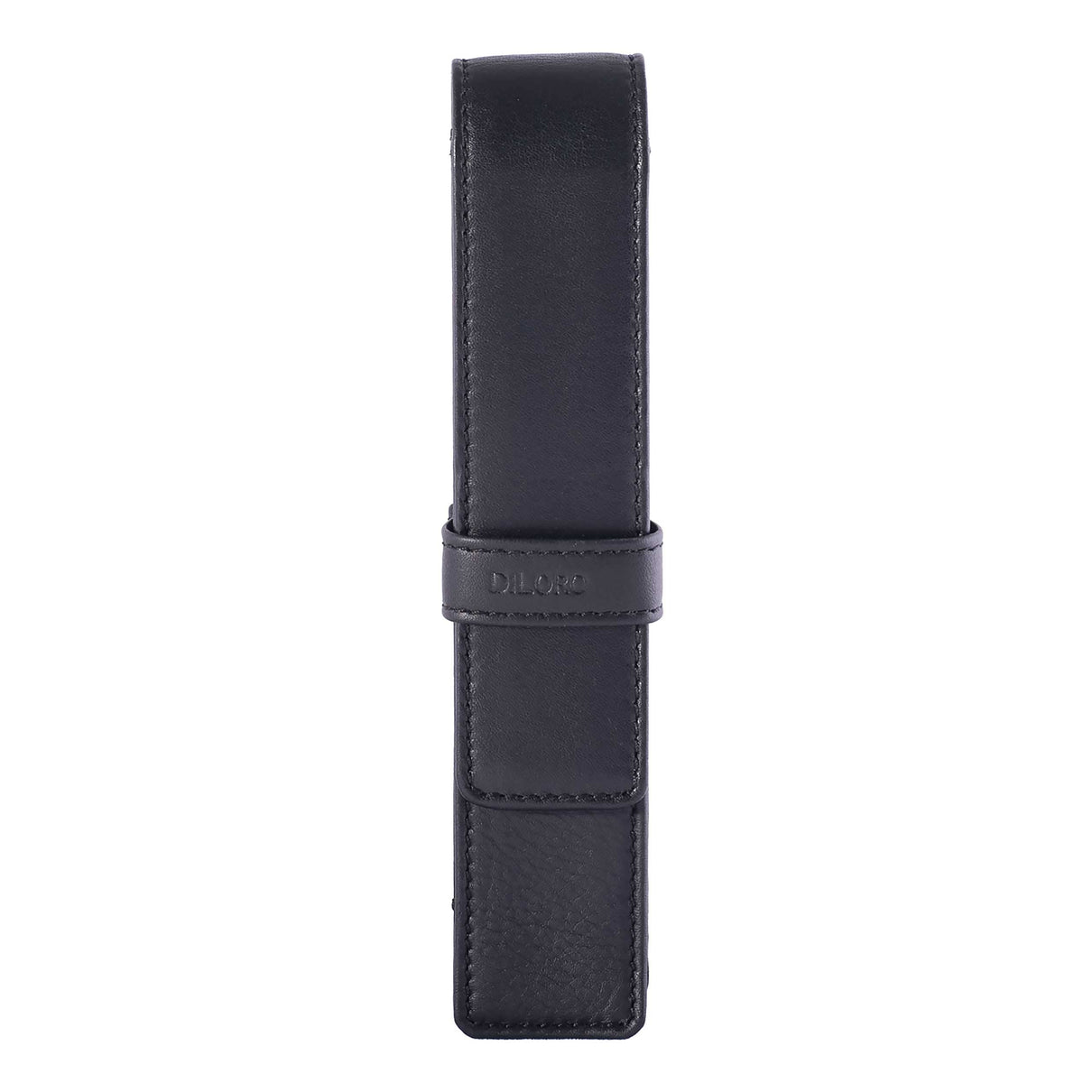 DiLoro Leather Single Pen Case Pencil Pouch Holder for One Fountain Ballpoint Rollerball Pen and