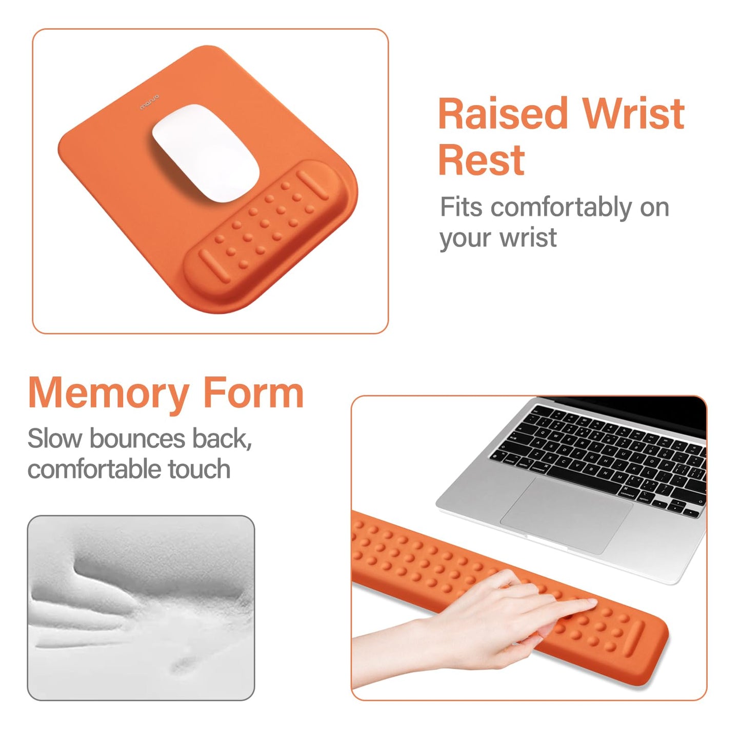 MOSISO Keyboard Stand&Wrist Rest Support for Keyboard &Mouse Pad Set