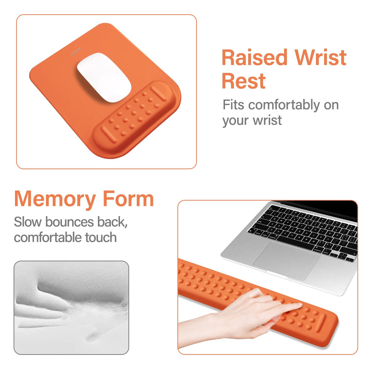 MOSISO Keyboard Stand&Wrist Rest Support for Keyboard &Mouse Pad Set