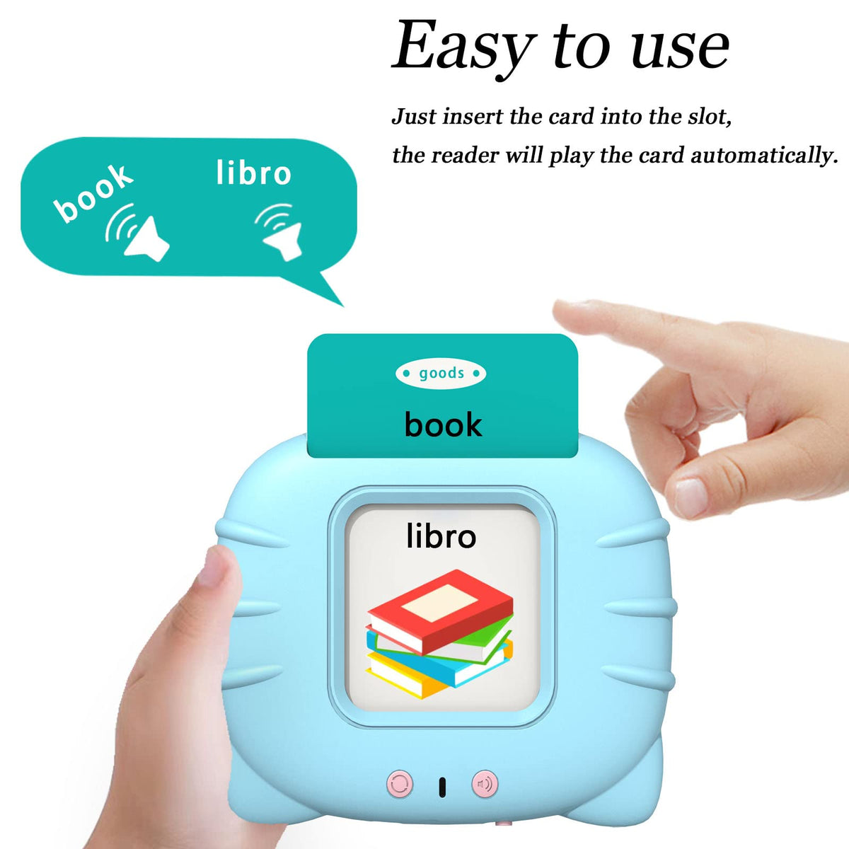 Startcan Spanish & English Talking Flash Cards for Toddlers 1 2 3 4 5 6, Audible Toys for Kids to