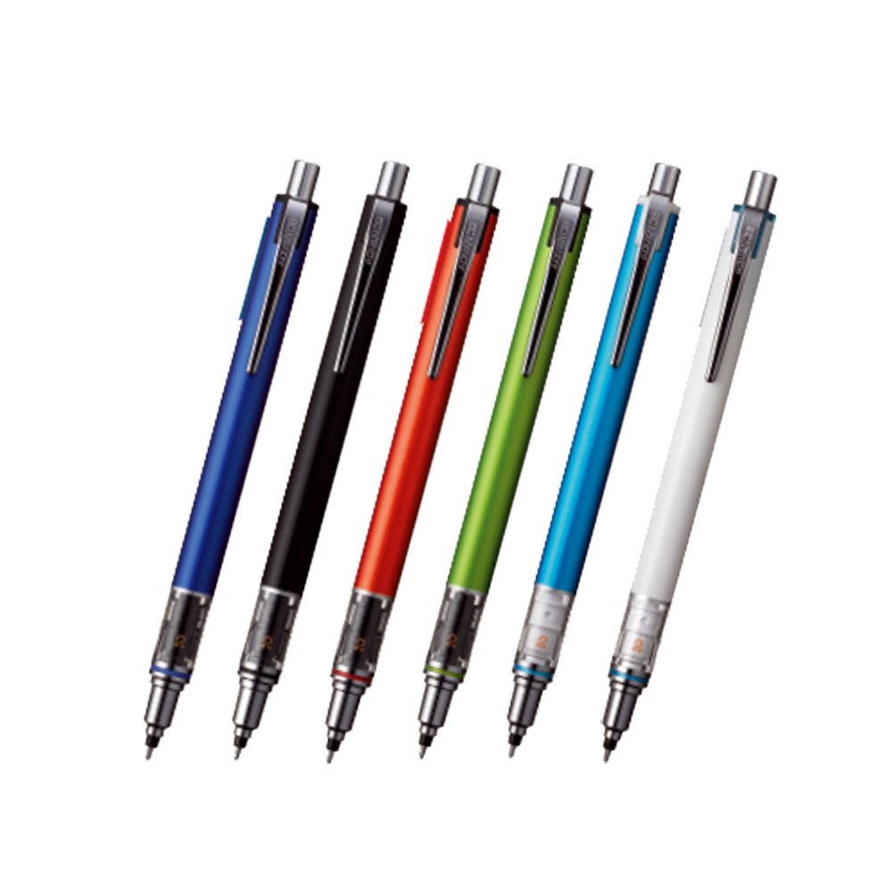 Uni Mechanical Pencil Kurutoga Advance 0.5mm 6-Pencil Bundle Set, Navy M55591P.9, Black M55591P.24