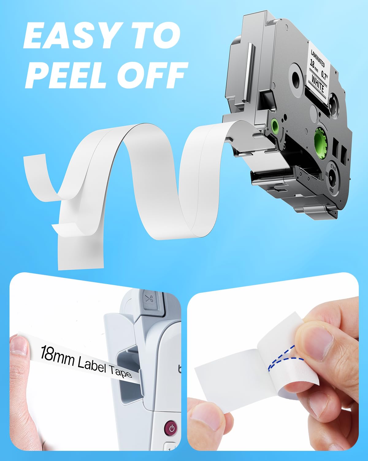 Replacement for Brother TZe-241 TZe241 P Touch Label Maker Tape 18mm
