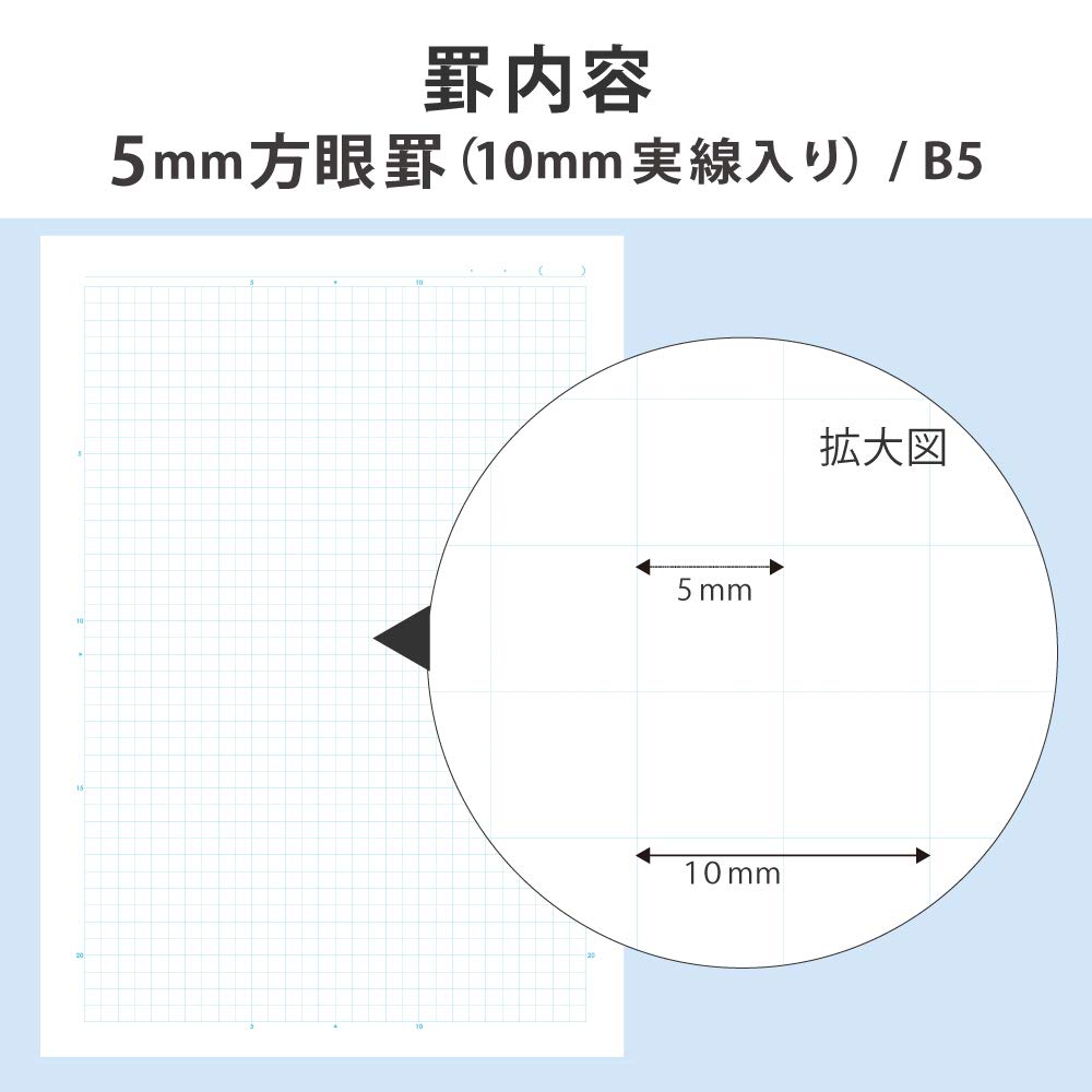 KOKUYO B5 Composition Notebooks, 5 Pack Campus Comp Book with 5mm Grid