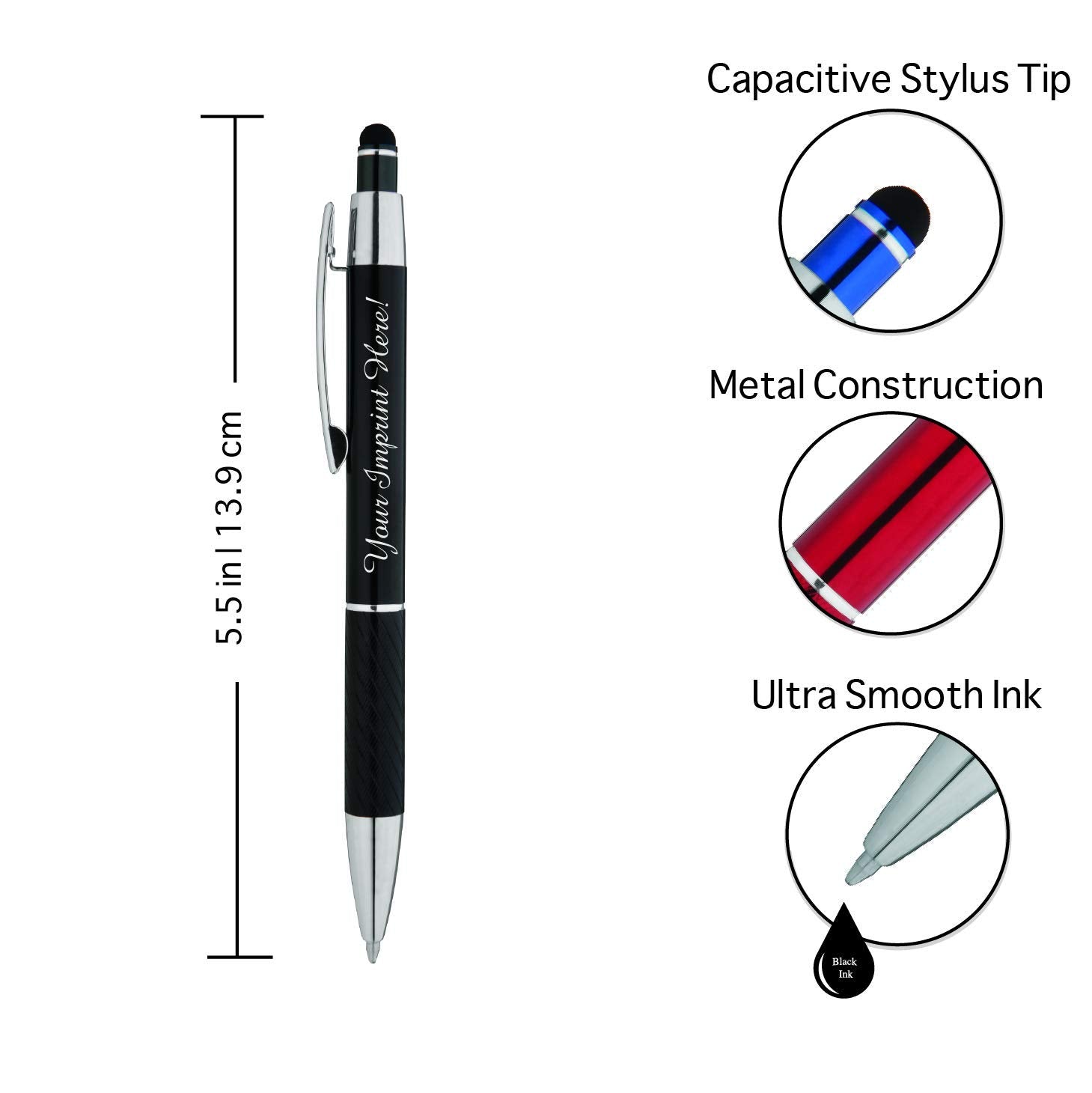 ExpressDesigns™ - Personalized Pens Gift Set - 2 Pack of Metal Pens w/gift box - Luxury Ballpoint