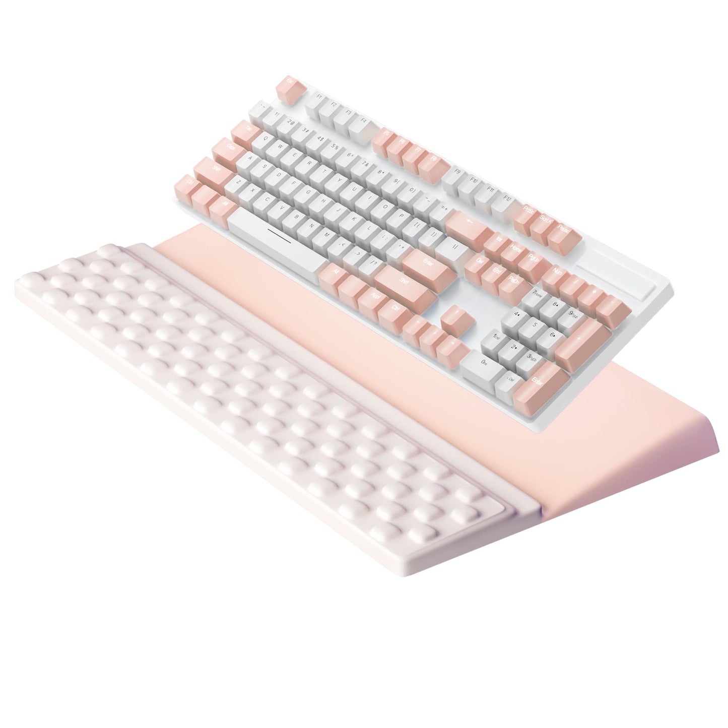Ospelelf Keyboard Wrist Rest, Ergonomic Memory Foam Wrist Support for Typing & Gaming, Tilted