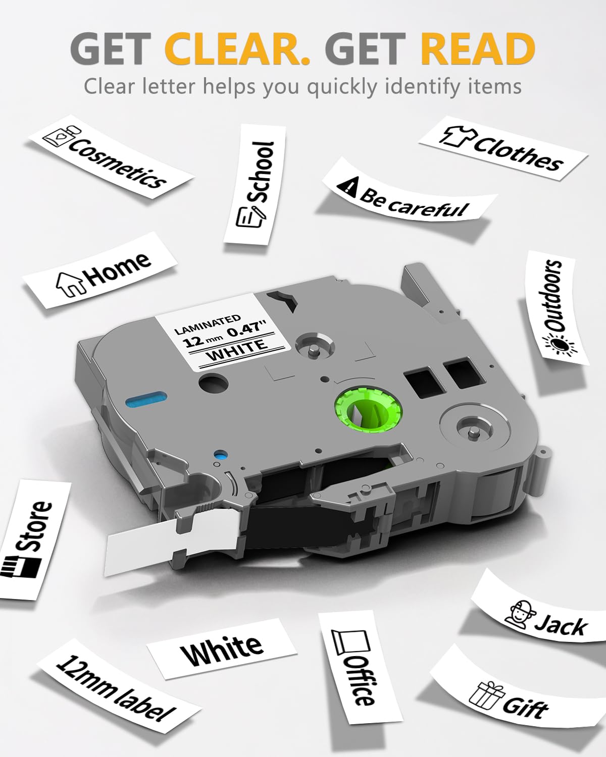 Label Maker Tape Replacement for Brother TZe-231 TZe231 P Touch TZe TZ Tape