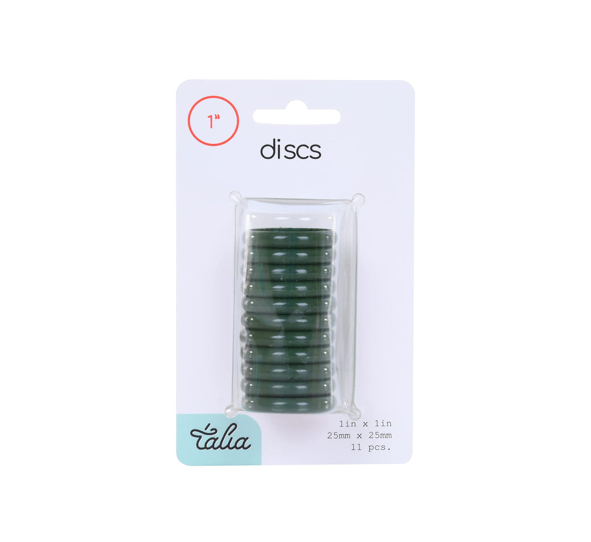Talia Discbound Notebook - Discs (Green Olive, 1inch)