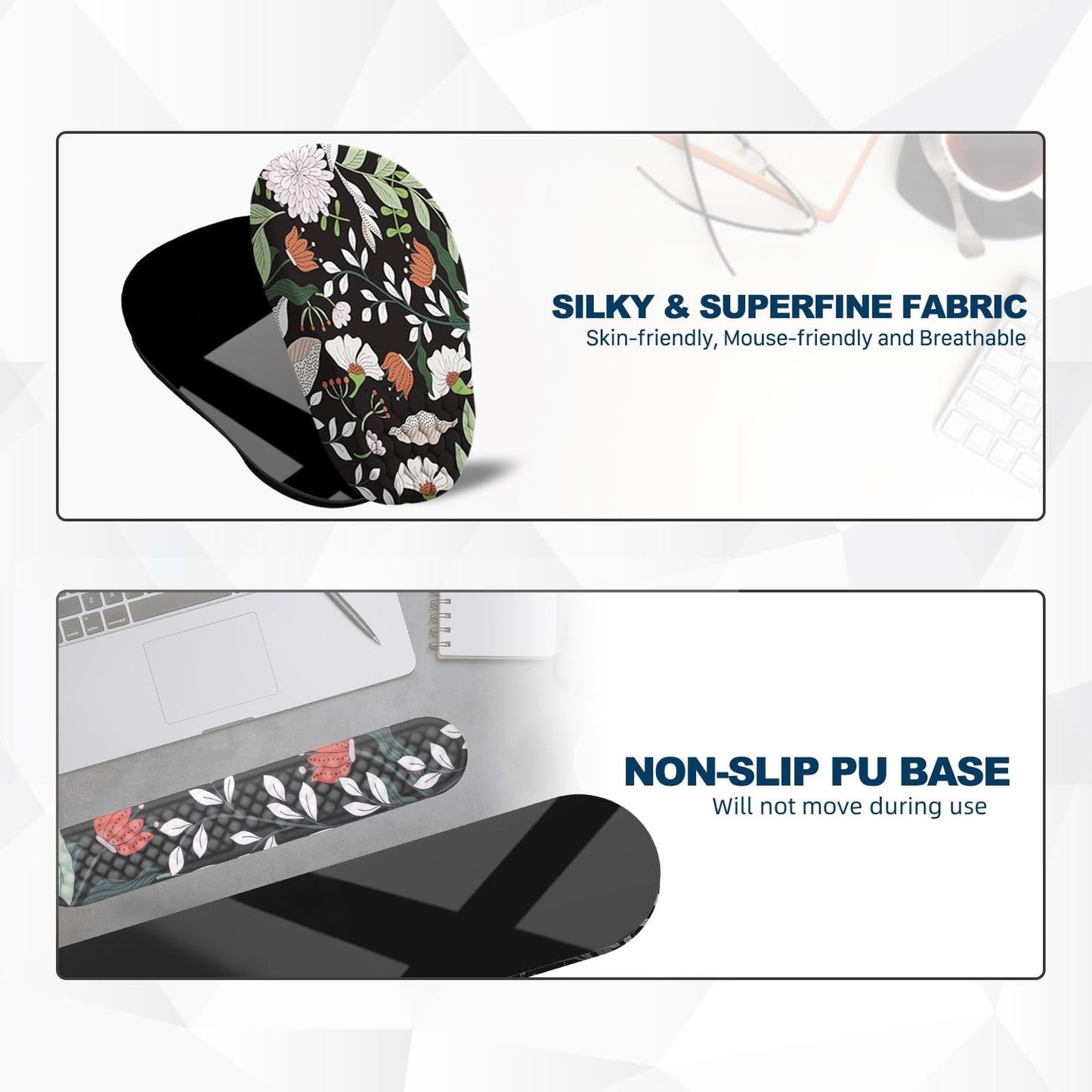 Hasinart Ergonomic Mouse Pad and Keyboard Wrist Rest with Massage Design, Space-Saving Mouse Pad