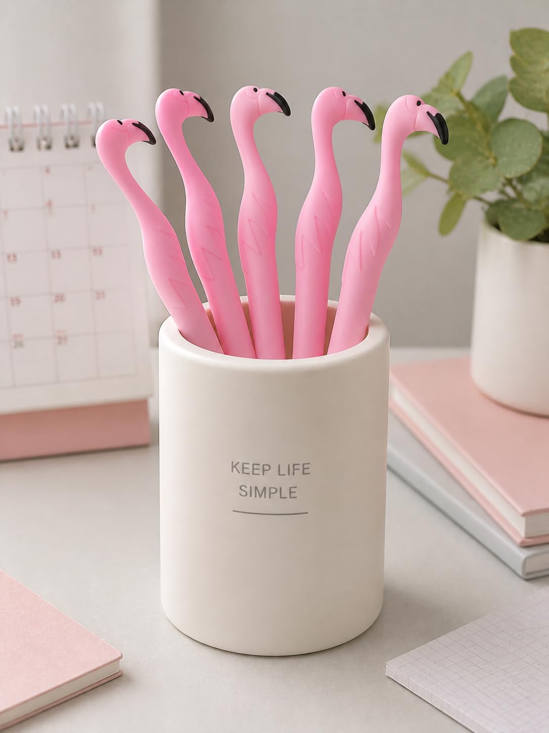 40PCS Pink Flamingo Gel Pens Flamingo Themed Party Favors Decorations