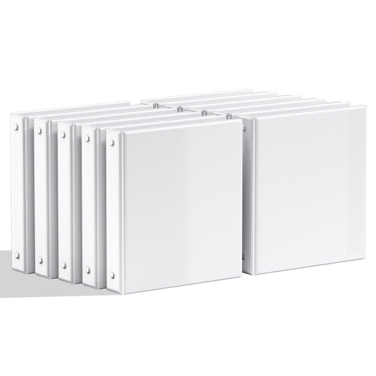 SUNEE 1 Inch Binders 3 Ring 10 Pack Bulk, PVC-Free Clear View 1" Binders (Fits 8.5x11 Inches) for