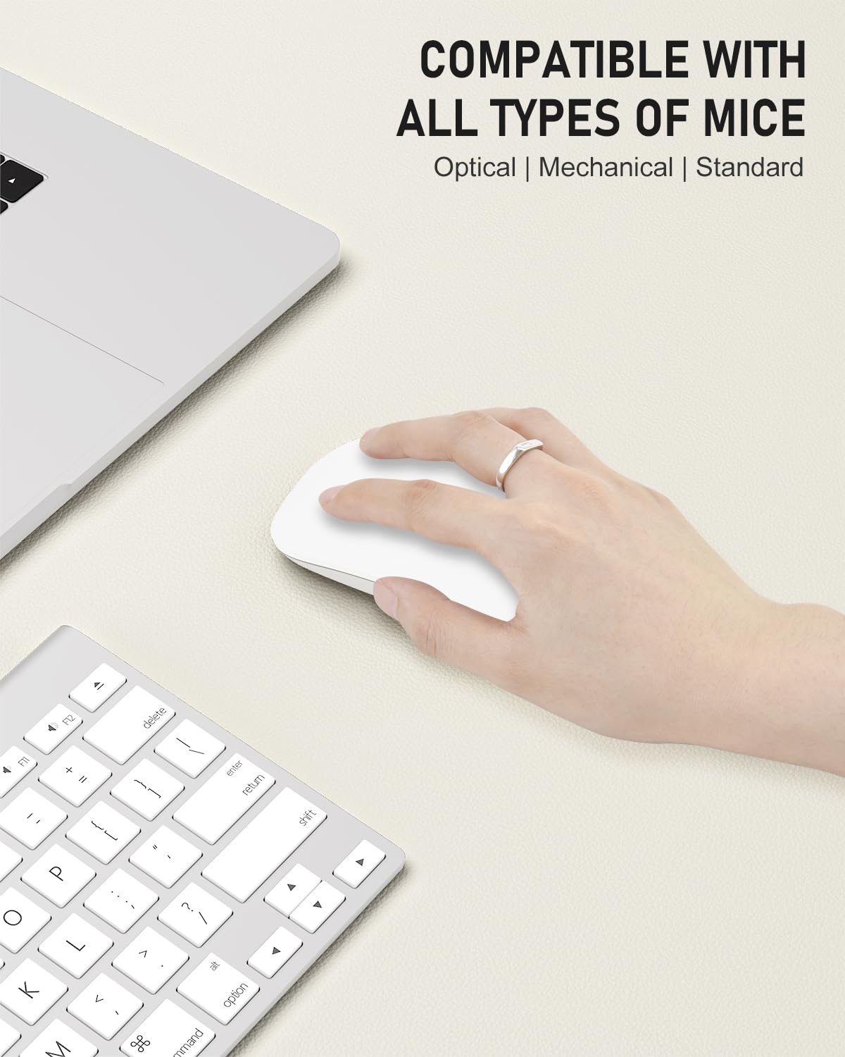Niniubye Desk Pad, 48" x 17" PU Leather Non-Slip Desk Mat Large Mouse Pad for Desktop, Waterproof