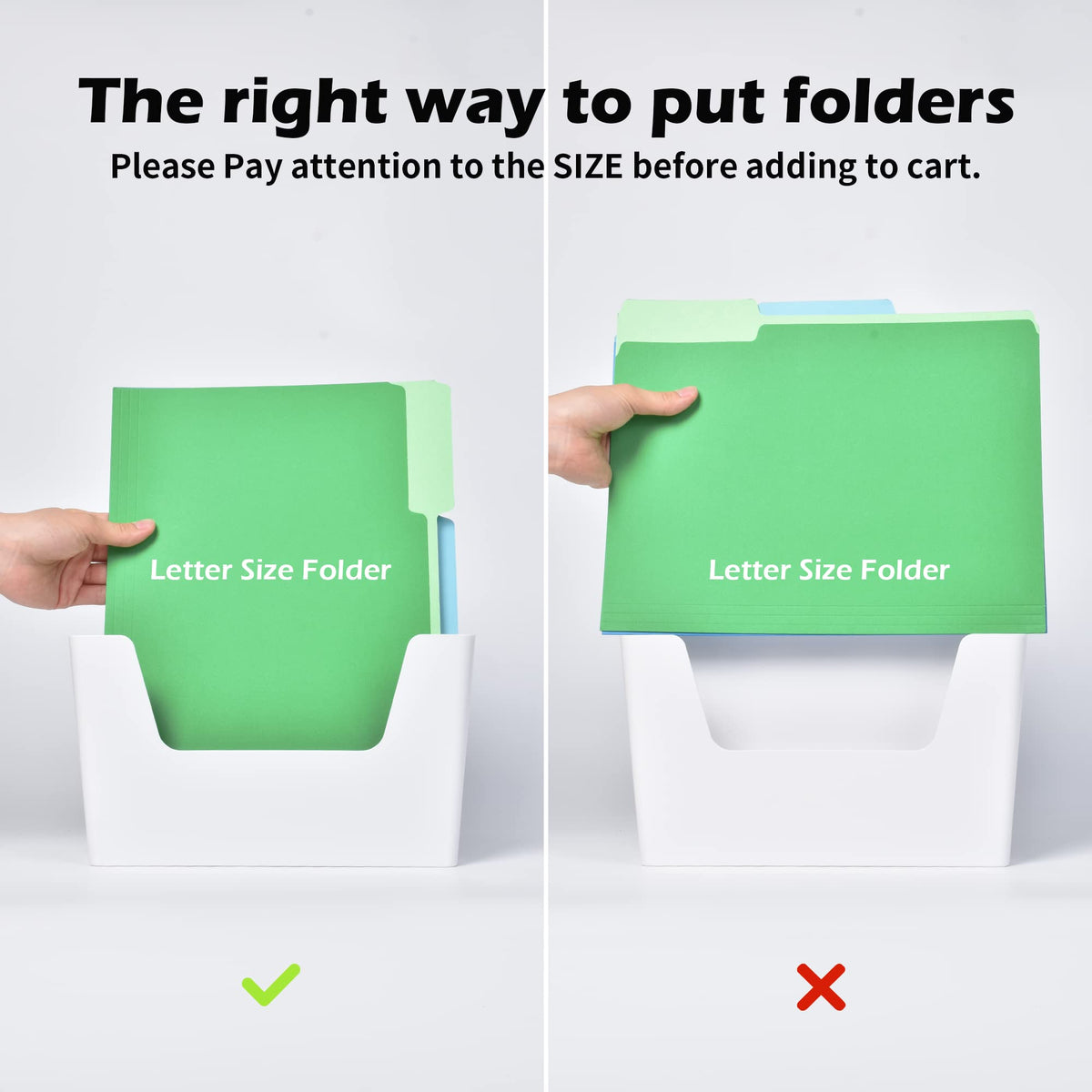YOHOM Adhesive File Holder Plastic Document Folder Door No Drilling Mount Mail Magazine Organizer