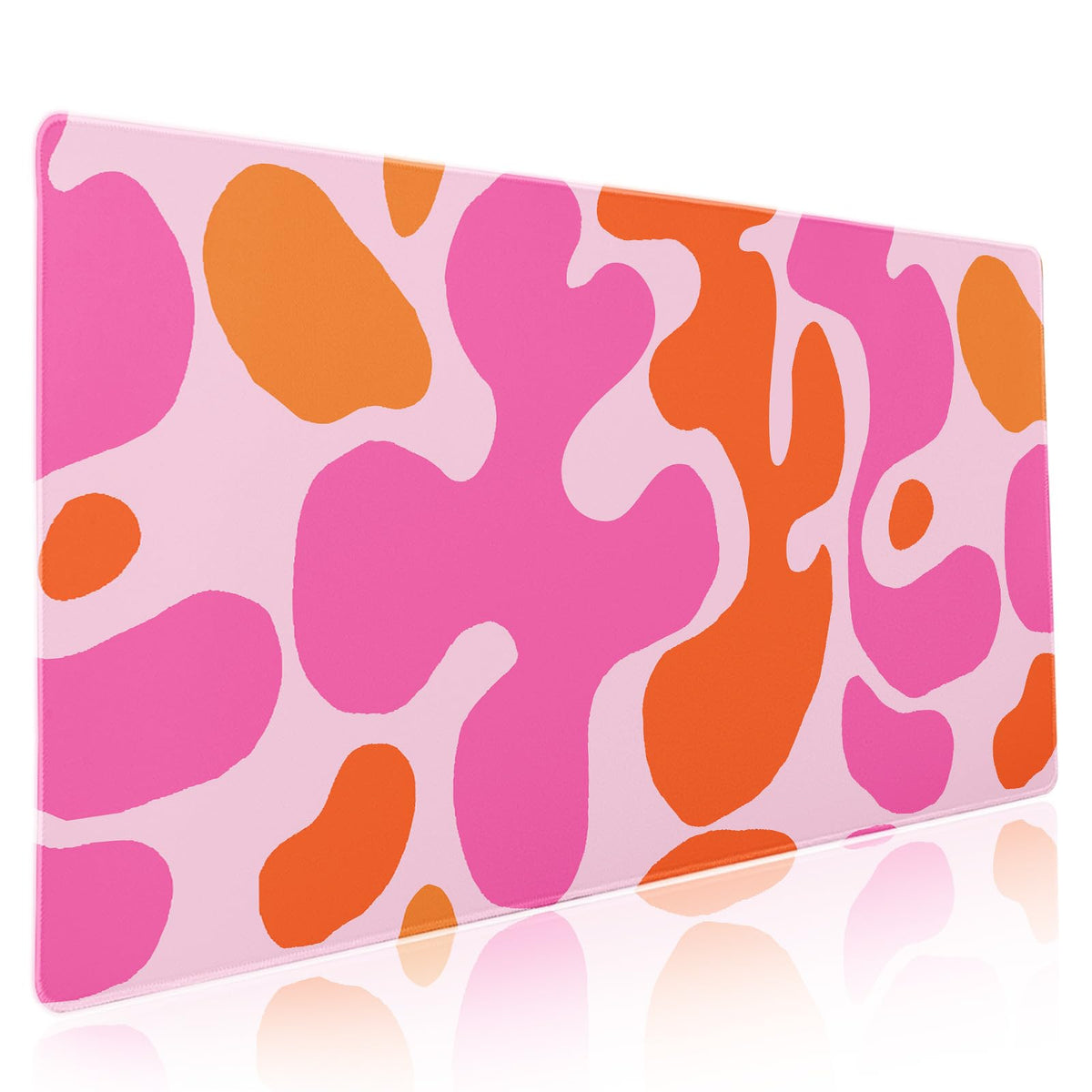 Pink Orange Cute Gaming Mouse Pad XXL Kawani Preppy Abstract Modern Extended Large Desk Mat