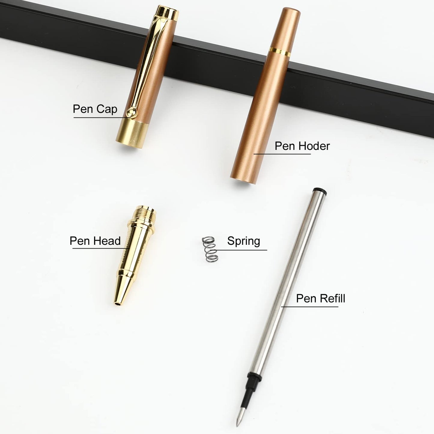 YIVONKA Ballpoint Pen Black Refill,Luxury Ballpoint Line width 0.5mm,Best Ball Pen Gift Set for Men