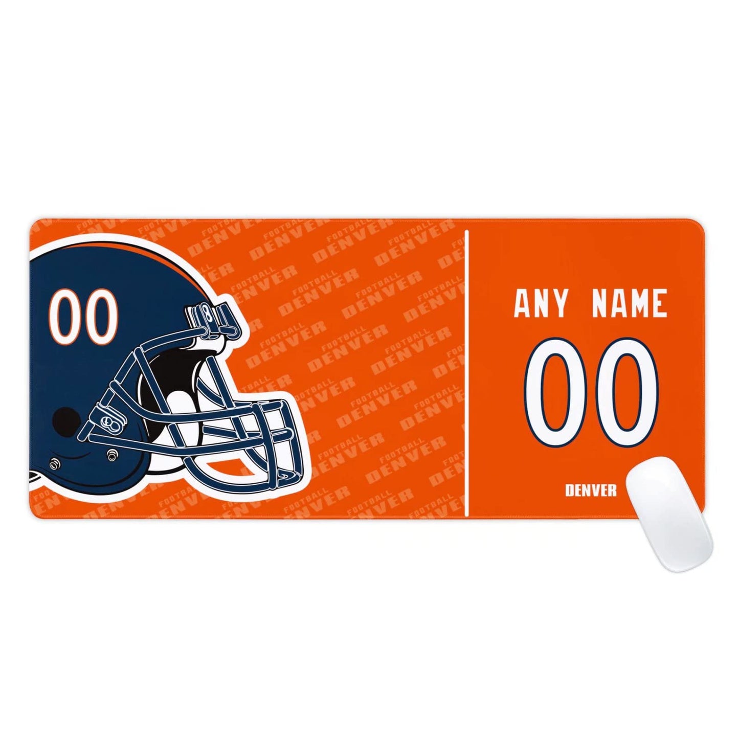 Denver Mouse Pad Custom any Name and Number Desk Pad for Men Women Youth Gifts