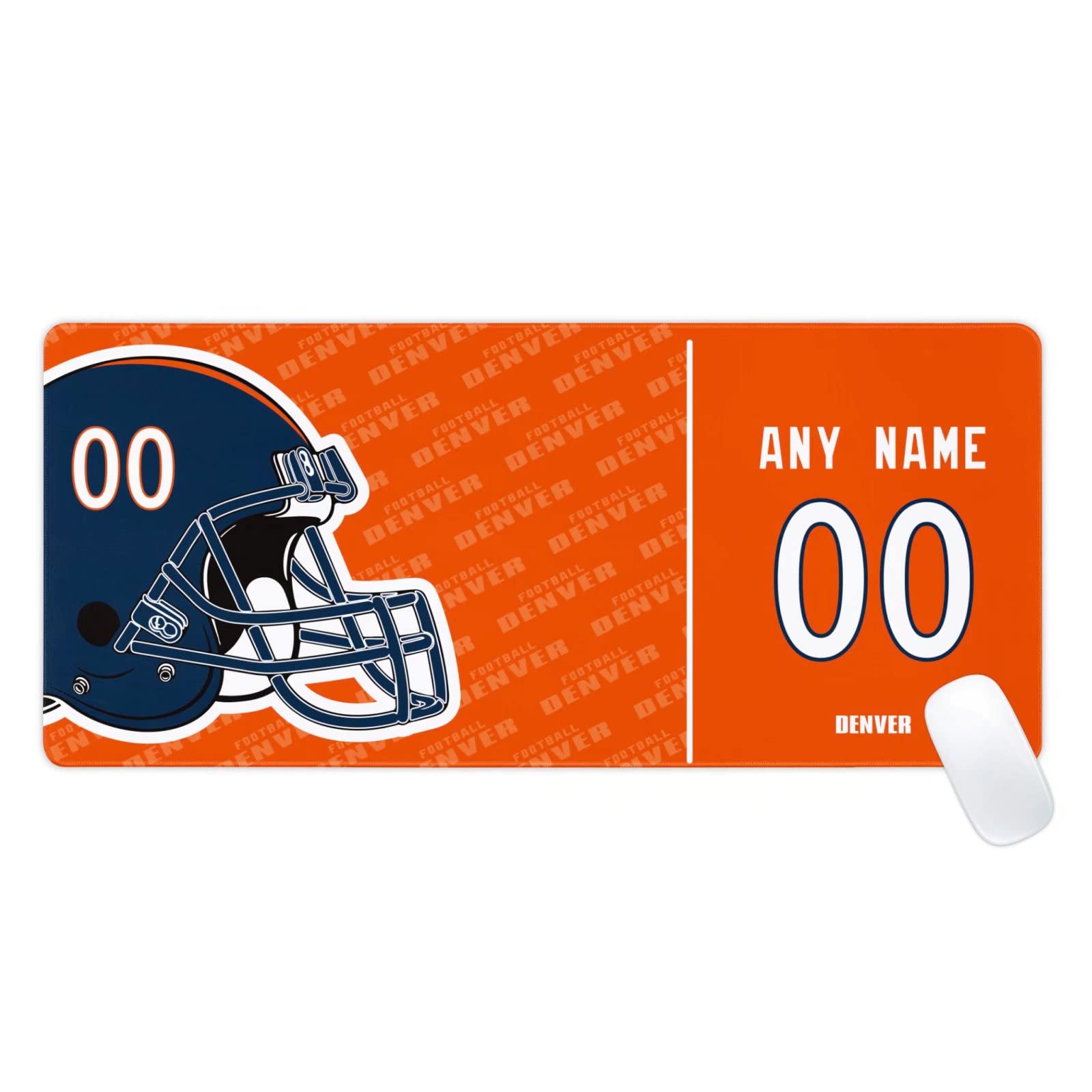 Denver Mouse Pad Custom any Name and Number Desk Pad for Men Women Youth Gifts