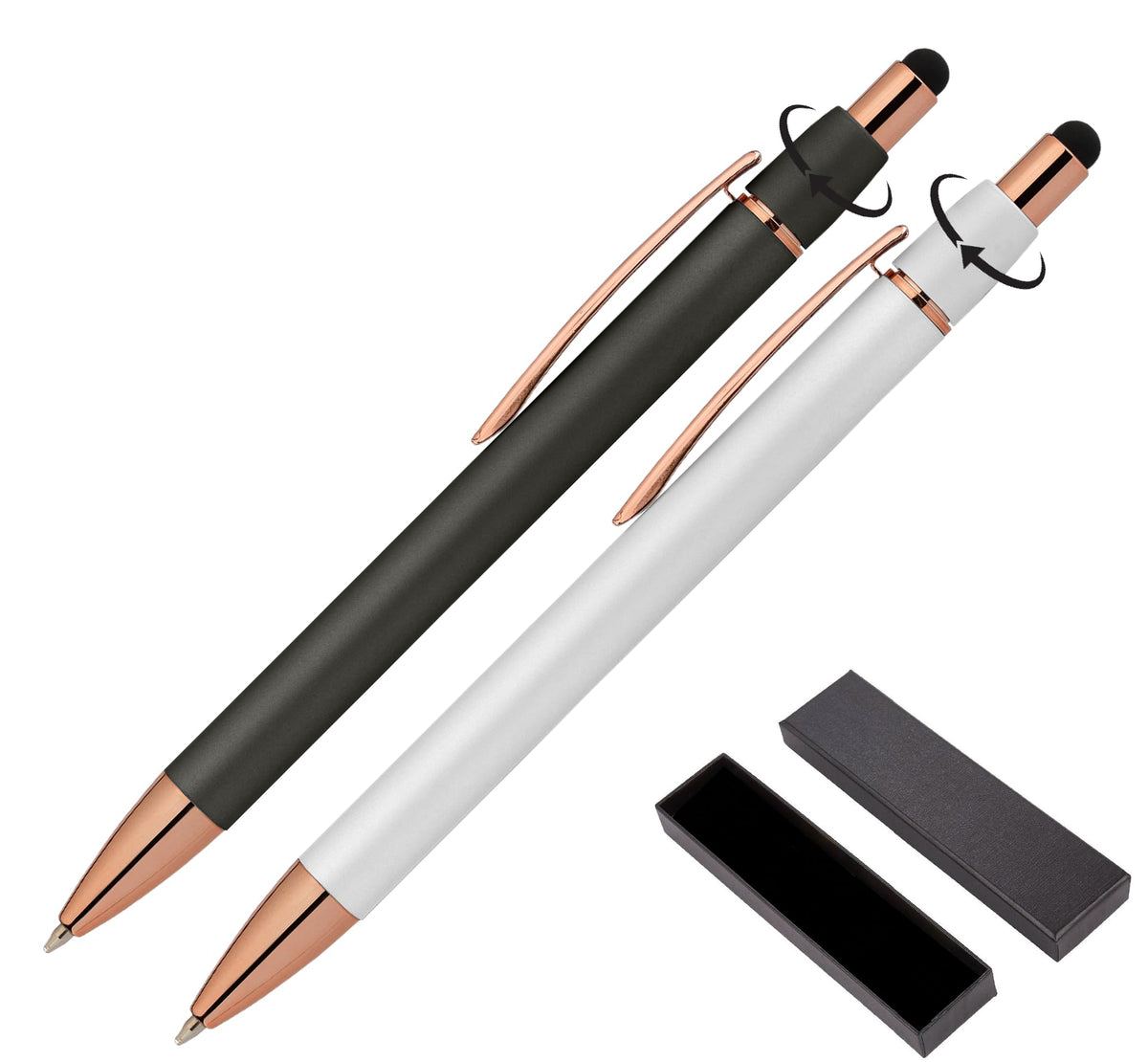 ExpressDesigns Fidget Pen for Adults - 2 Pack Stress Relief Pens with Gift Box - ADHD Anxiety