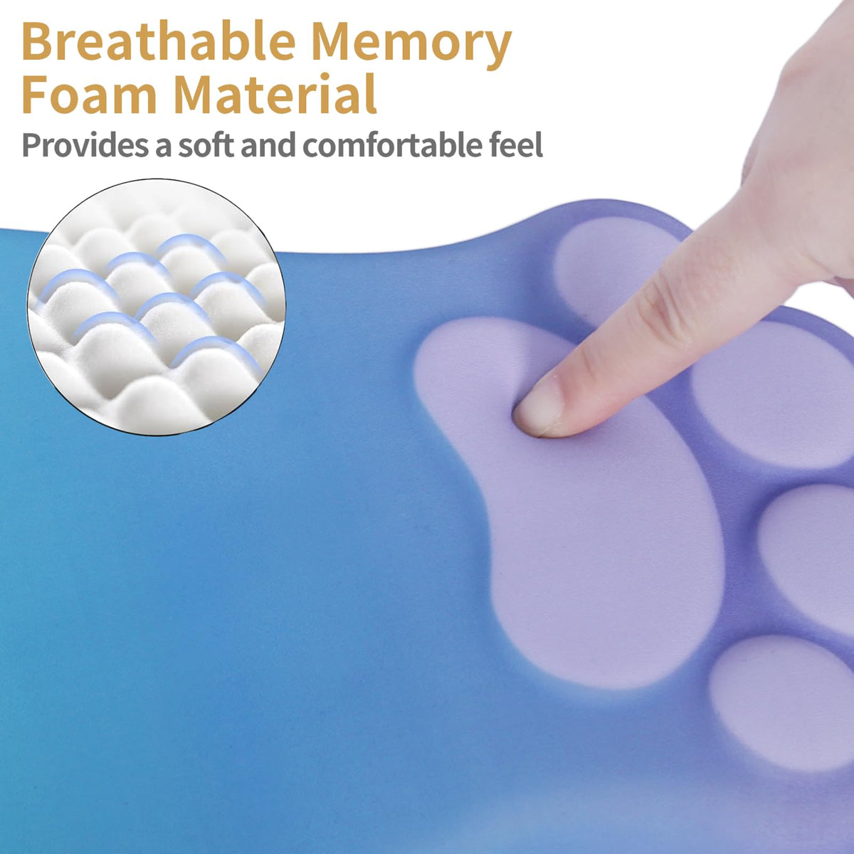 L-SPOUTTO Ergonomic Mouse Pad with Wrist Rest,Cute Mouse Pad Wrist Support
