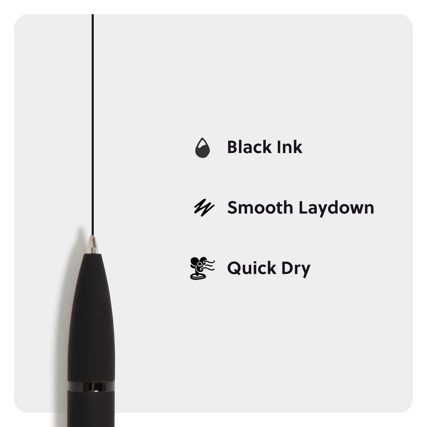 U Brands Monterey Ballpoint Pens, 12 Pack, Retractable, Midnight Black