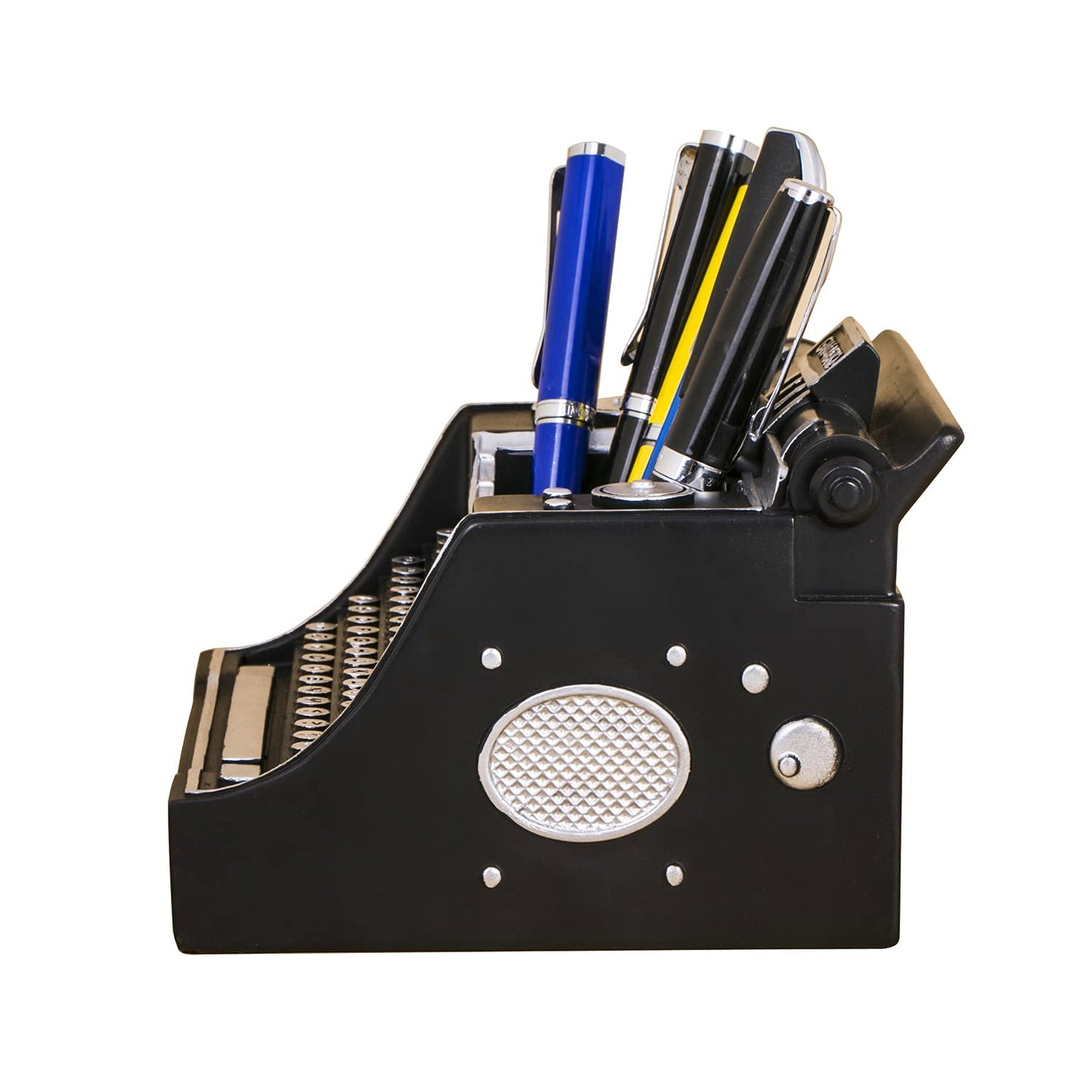 Amoysanli Retro Typewriter Pen Holder Desk Organizers for Writer's Black