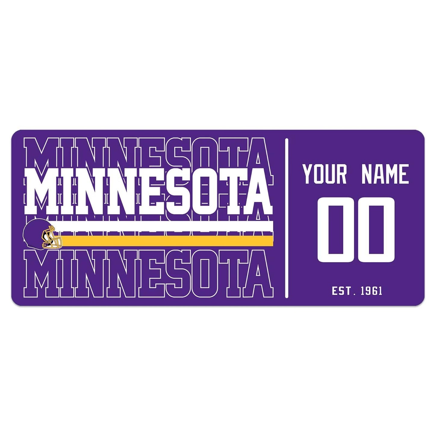 ANTKING Minnesota Mouse Pad Custom Name and Number Desk Pad for Men Women Youth Gifts