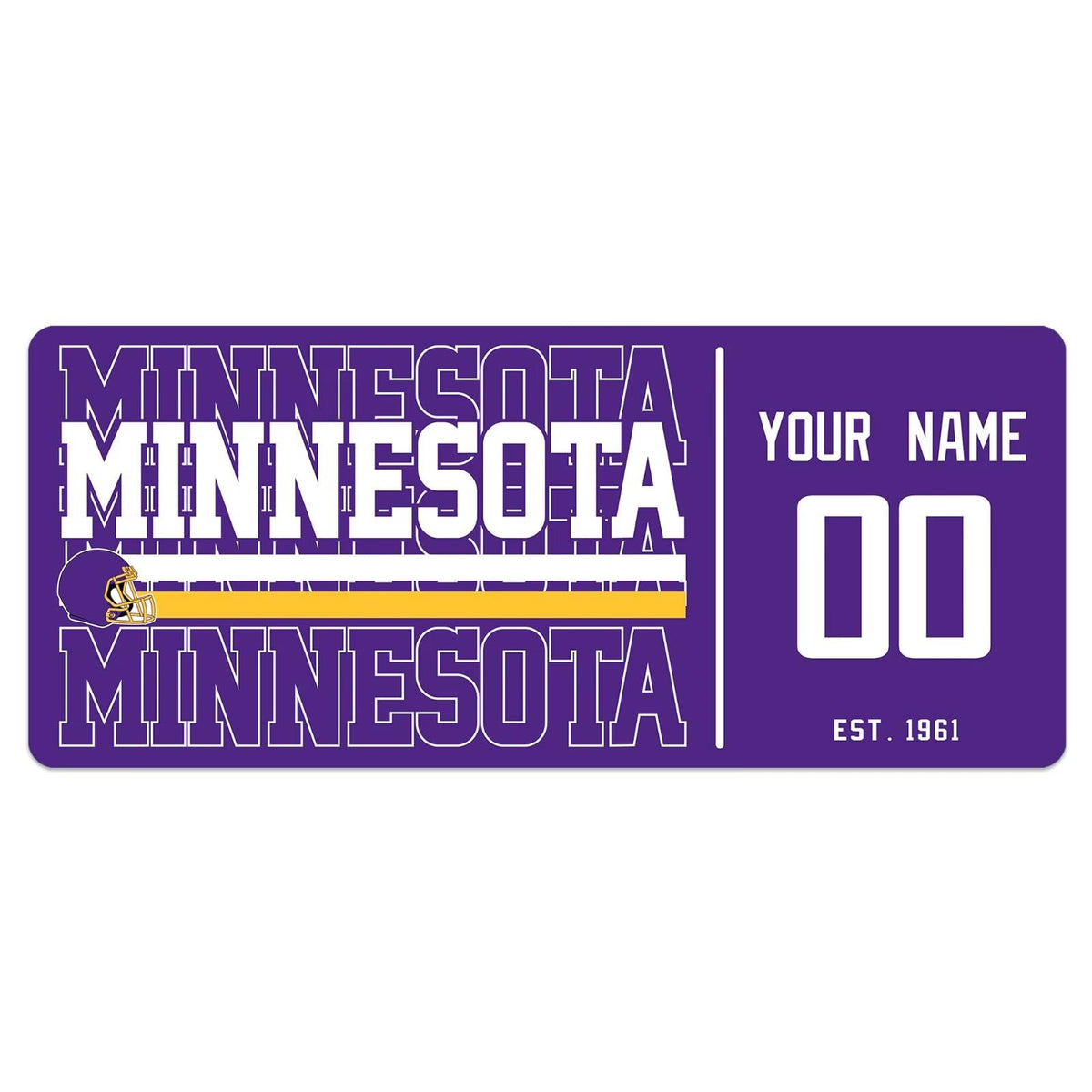 ANTKING Minnesota Mouse Pad Custom Name and Number Desk Pad for Men Women Youth Gifts