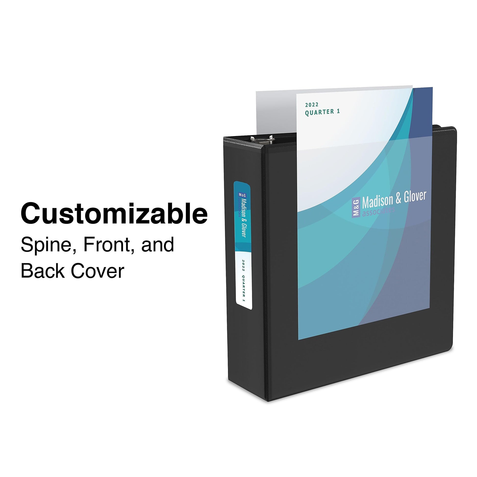 Staples 1 1/2" 3-Ring View Binder, D-Ring, Black, 4/Pack