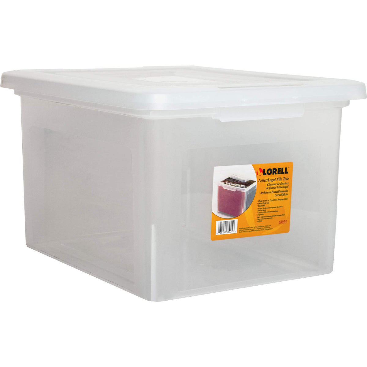 Lorell Storage Case File Box, Clear (LLR68925CT)